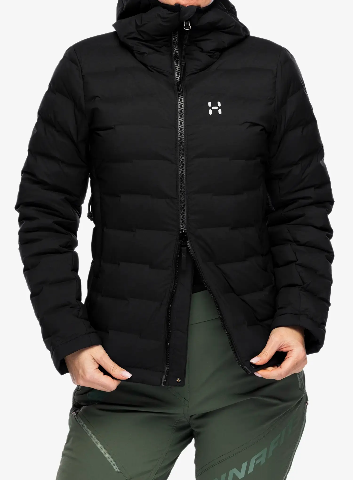 Ženska puhovka Haglofs Spitz Down Hood - true black