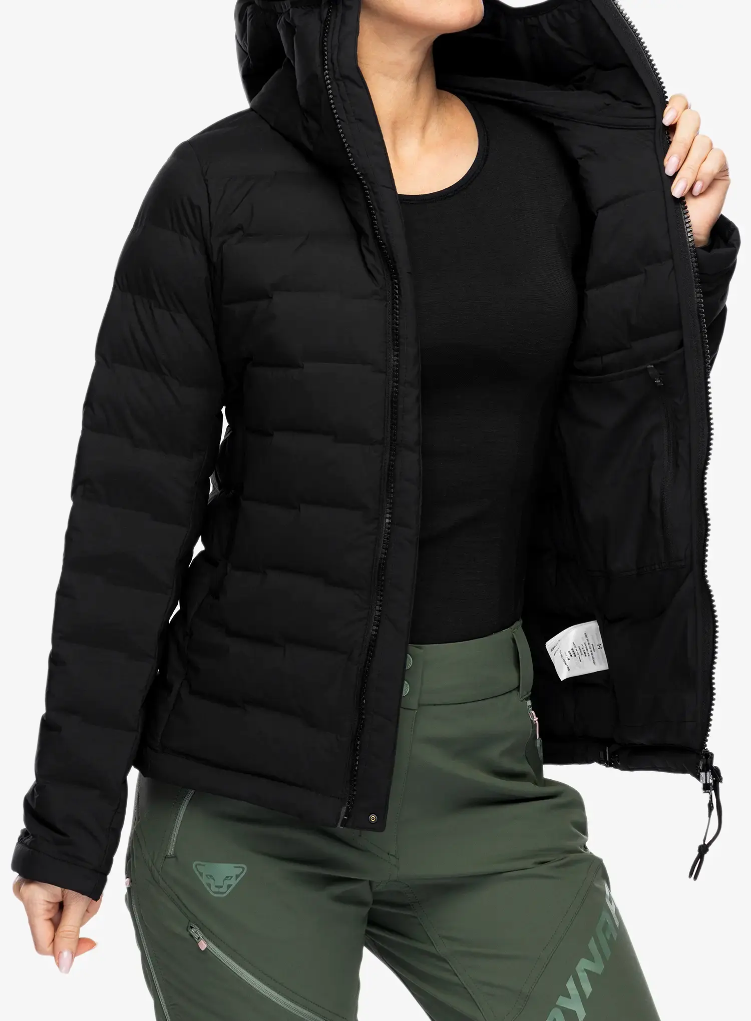 Ženska puhovka Haglofs Spitz Down Hood - true black