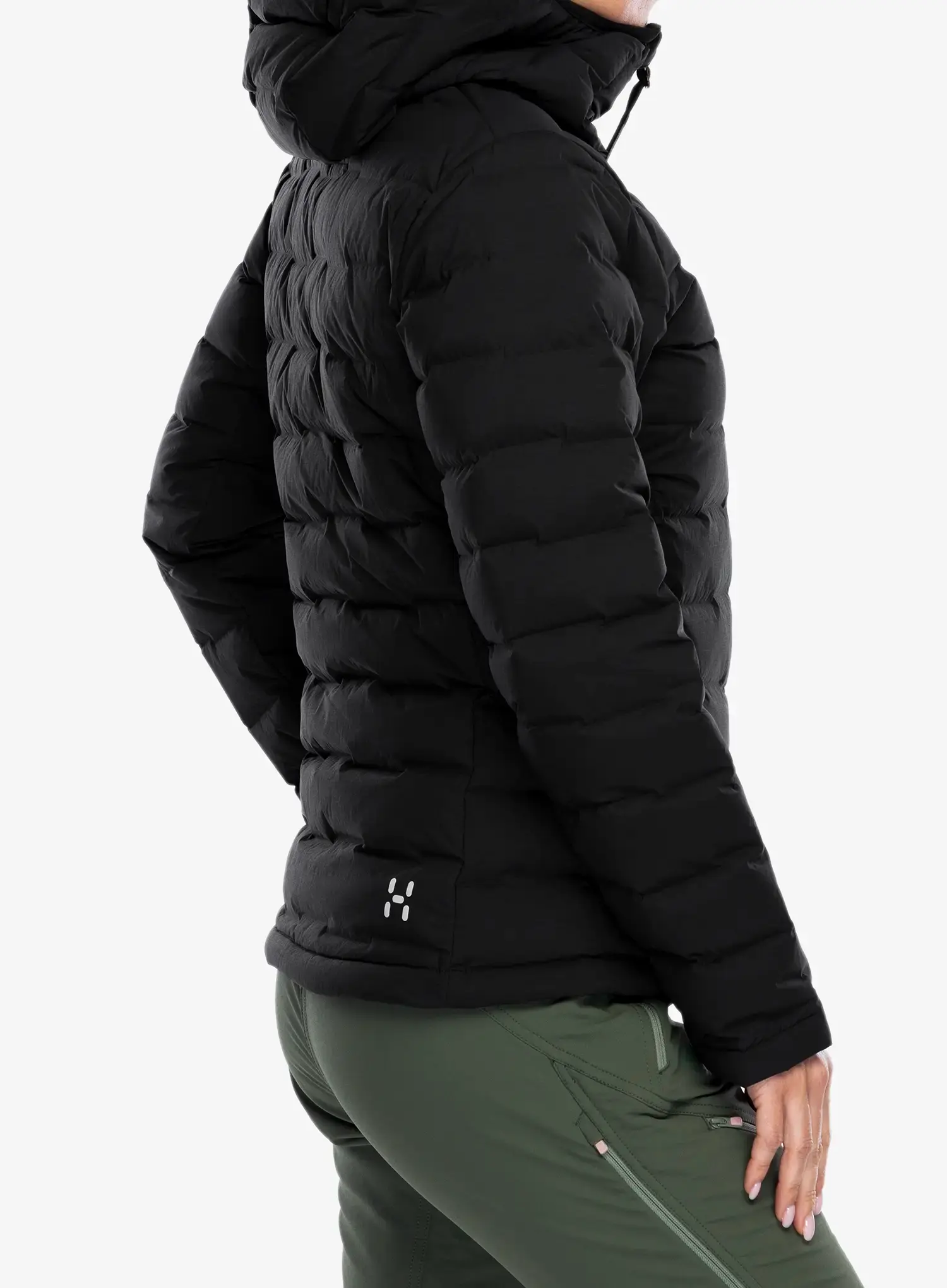 Ženska puhovka Haglofs Spitz Down Hood - true black
