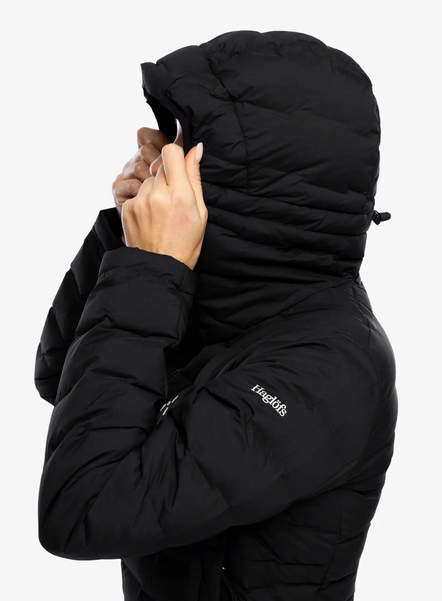 Ženska puhovka Haglofs Spitz Down Hood - true black