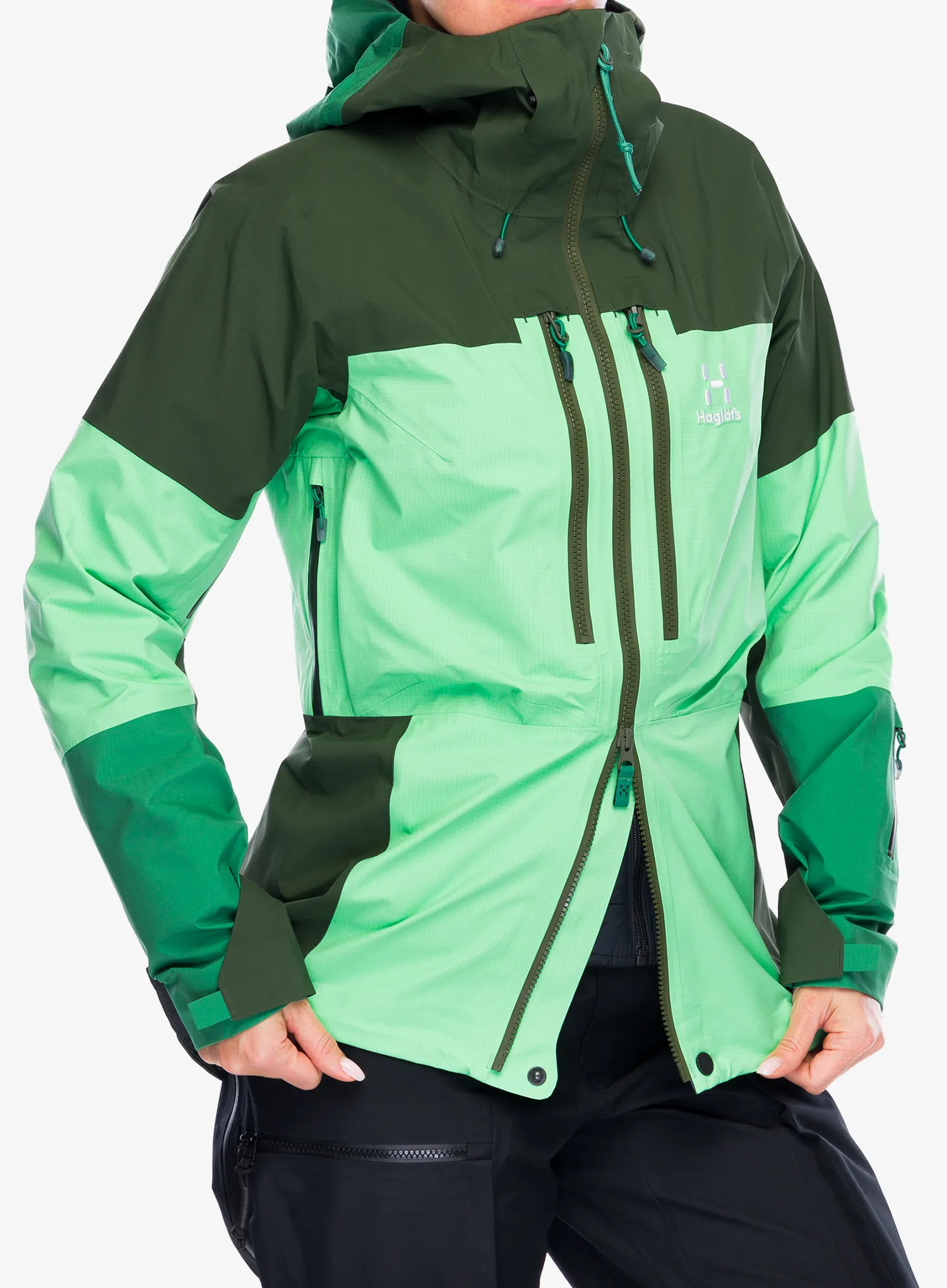 GORE-TEX jakna Haglofs Spitz GTX PRO Jacket - mint stone/seaweed green