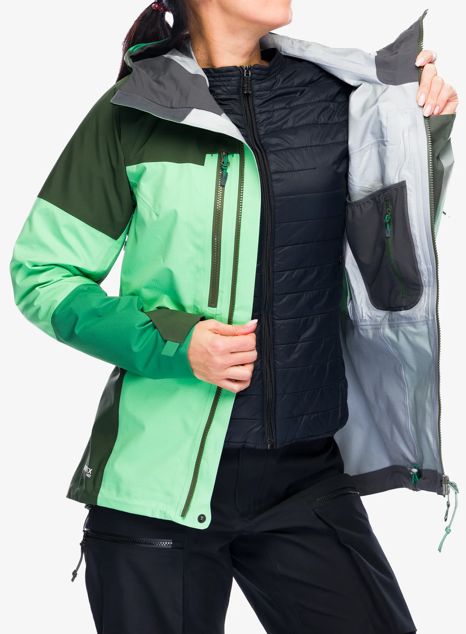 GORE-TEX jakna Haglofs Spitz GTX PRO Jacket - mint stone/seaweed green