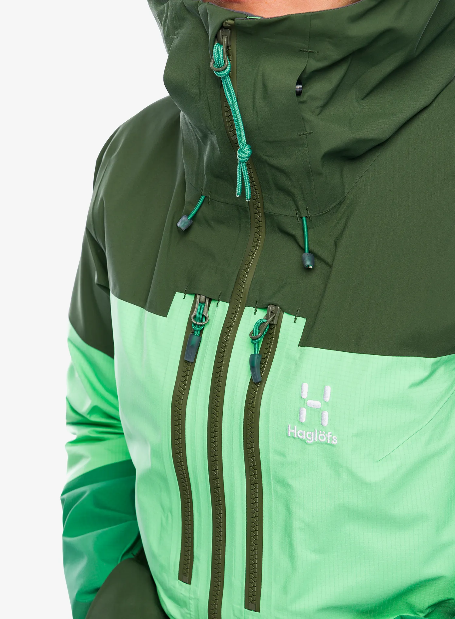 GORE-TEX jakna Haglofs Spitz GTX PRO Jacket - mint stone/seaweed green