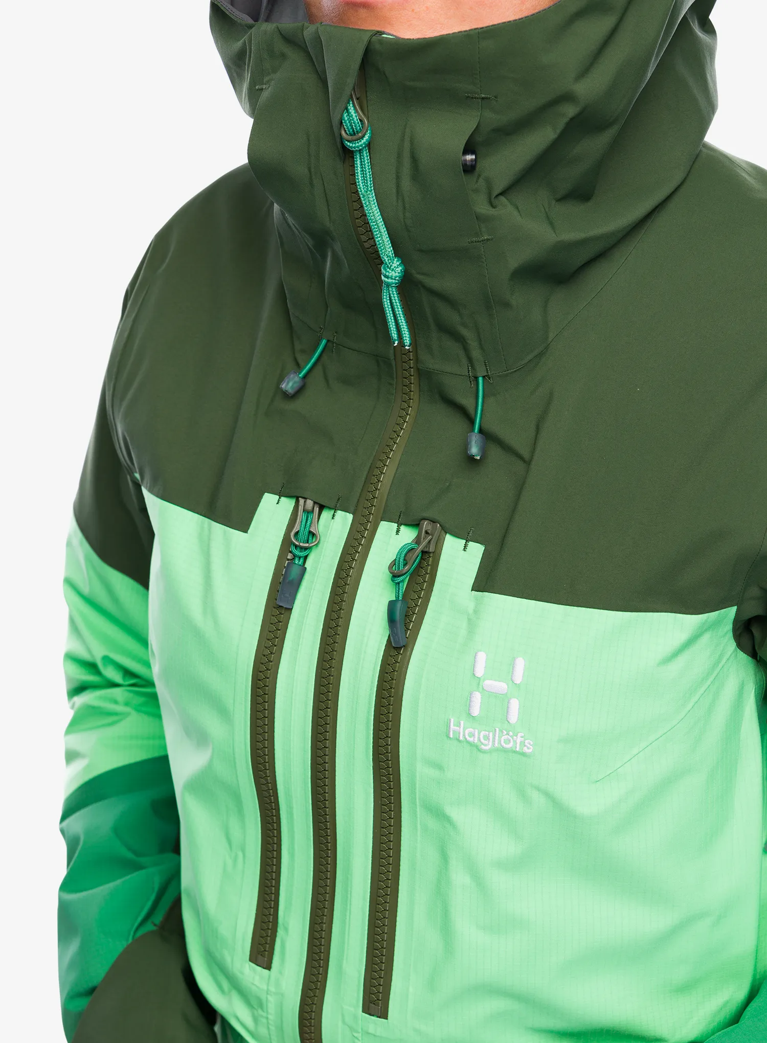 GORE-TEX jakna Haglofs Spitz GTX PRO Jacket - mint stone/seaweed green