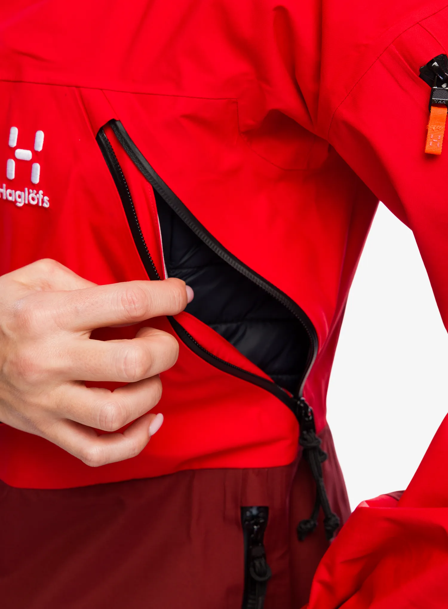 Ženska hardshell jakna Haglofs Vassi GTX Jacket - bright red/carmine red