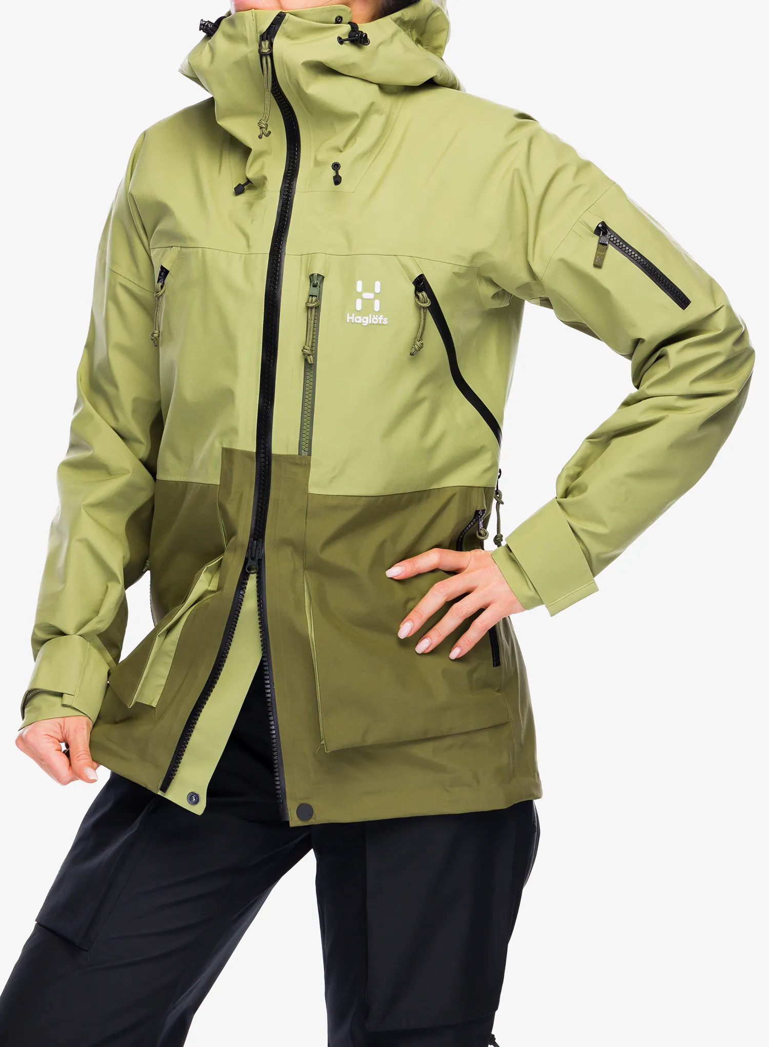 Ženska hardshell jakna Haglofs Vassi GTX Jacket - thyme green/olive green