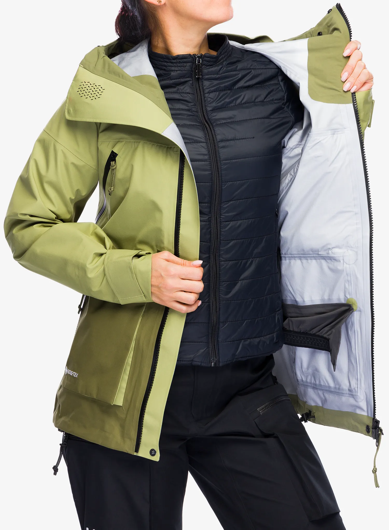 Ženska hardshell jakna Haglofs Vassi GTX Jacket - thyme green/olive green