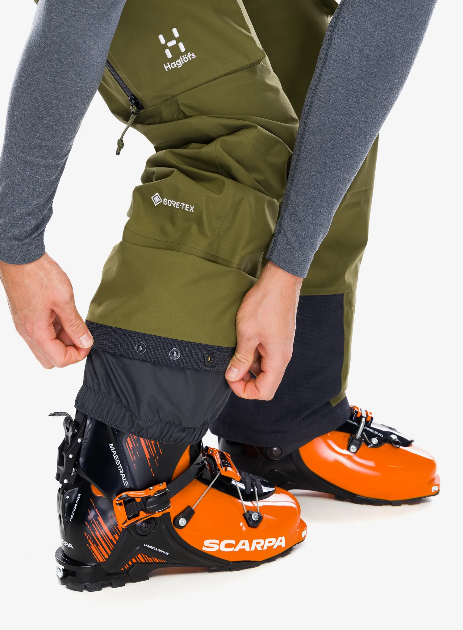 Smučarske hlače Haglofs Vassi GTX Pant - olive green