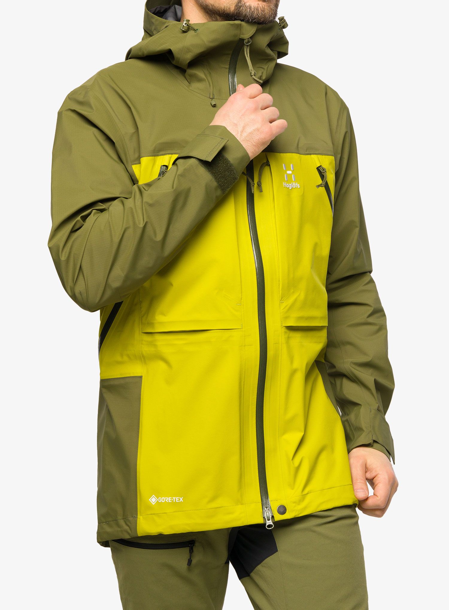 Jakna za turno smučanje Haglofs Vassi Touring GTX Jacket - aurora/olive green