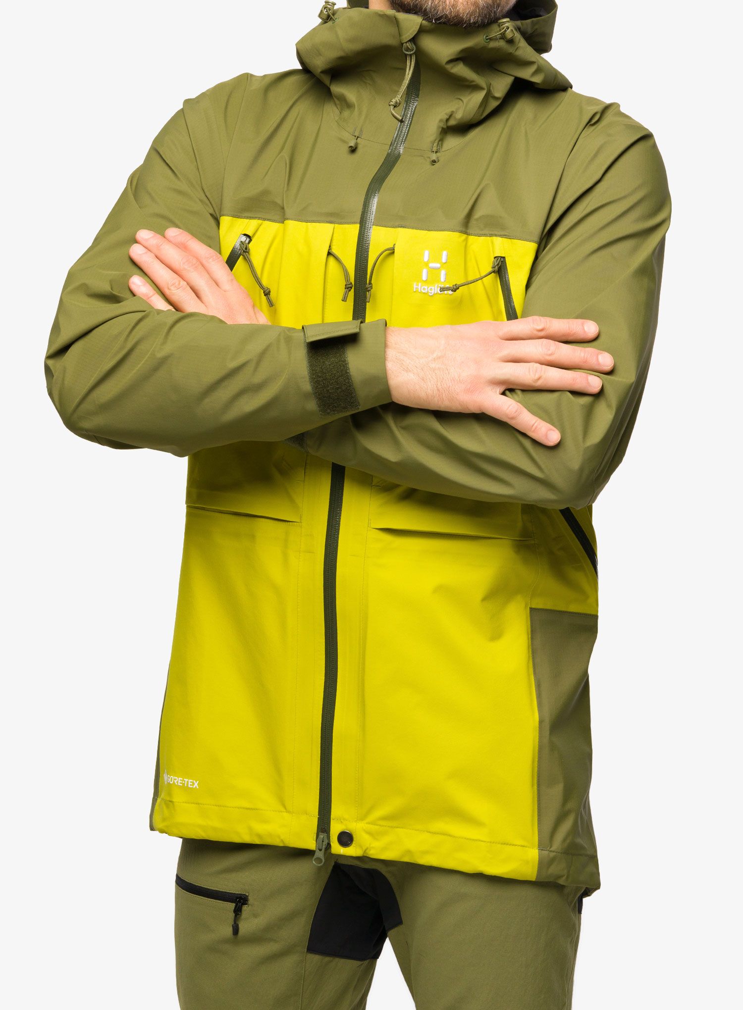 Jakna za turno smučanje Haglofs Vassi Touring GTX Jacket - aurora/olive green