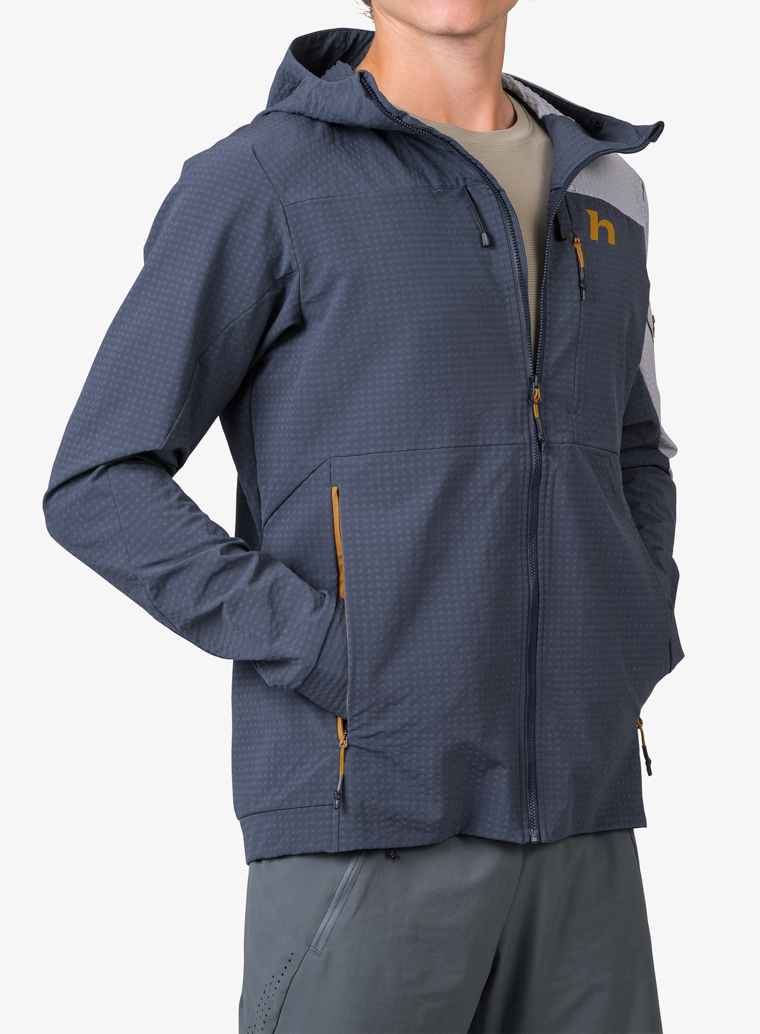 Softshell jakna Hannah Aren Hoody - india ink/sharkskin