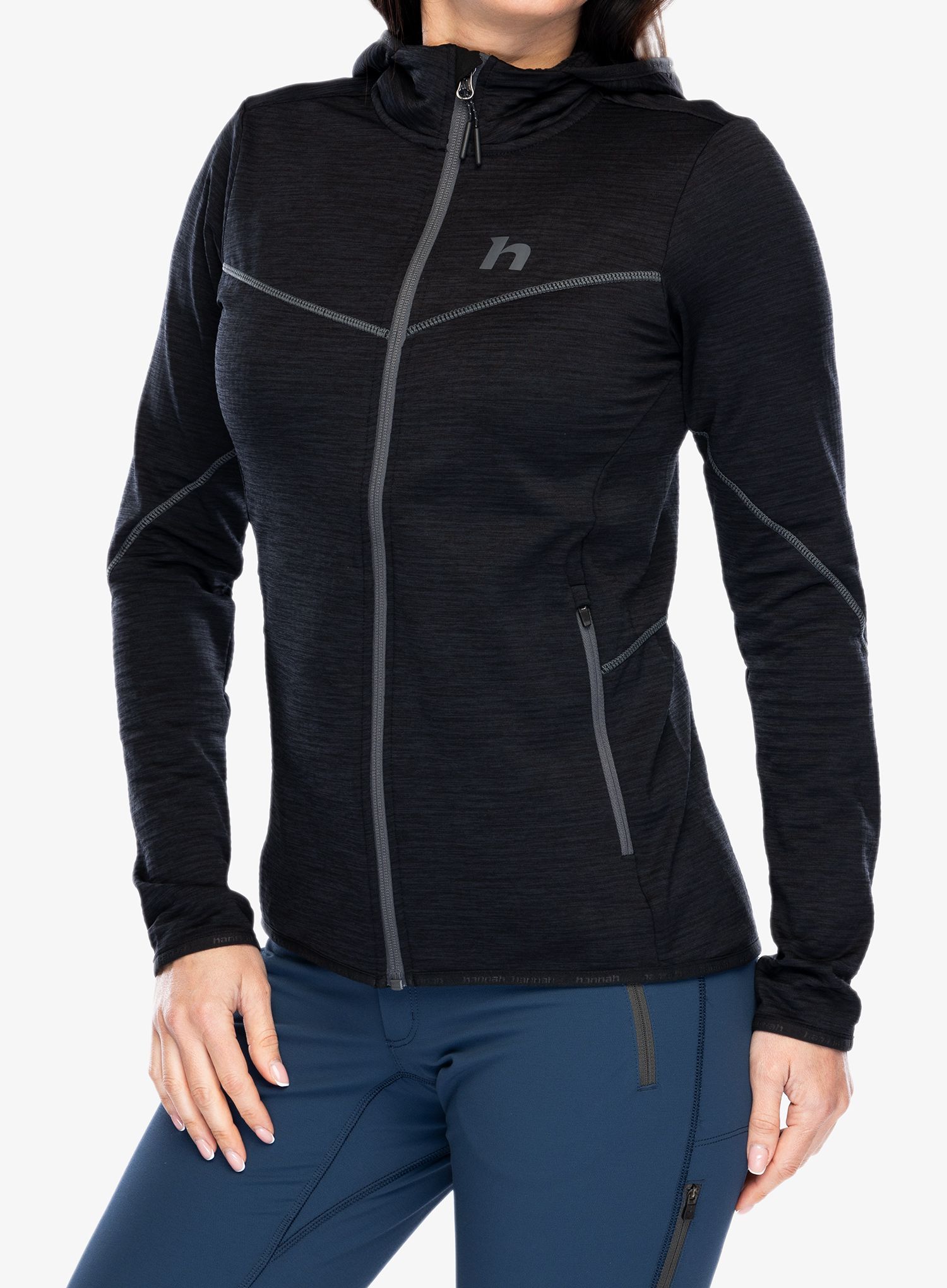 Ženska jopa s kapuco Hannah Dagnys Hoody - anthracite mel