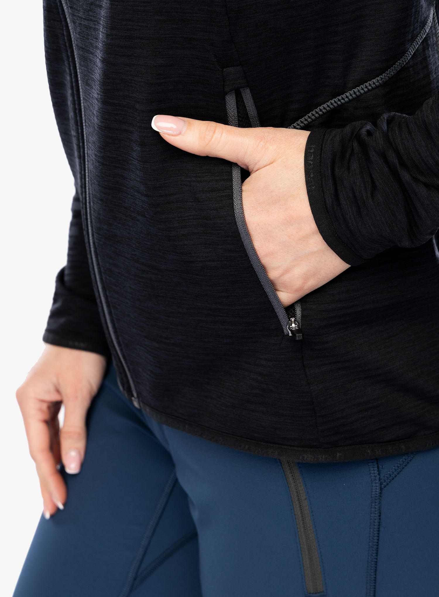 Ženska jopa s kapuco Hannah Dagnys Hoody - anthracite mel