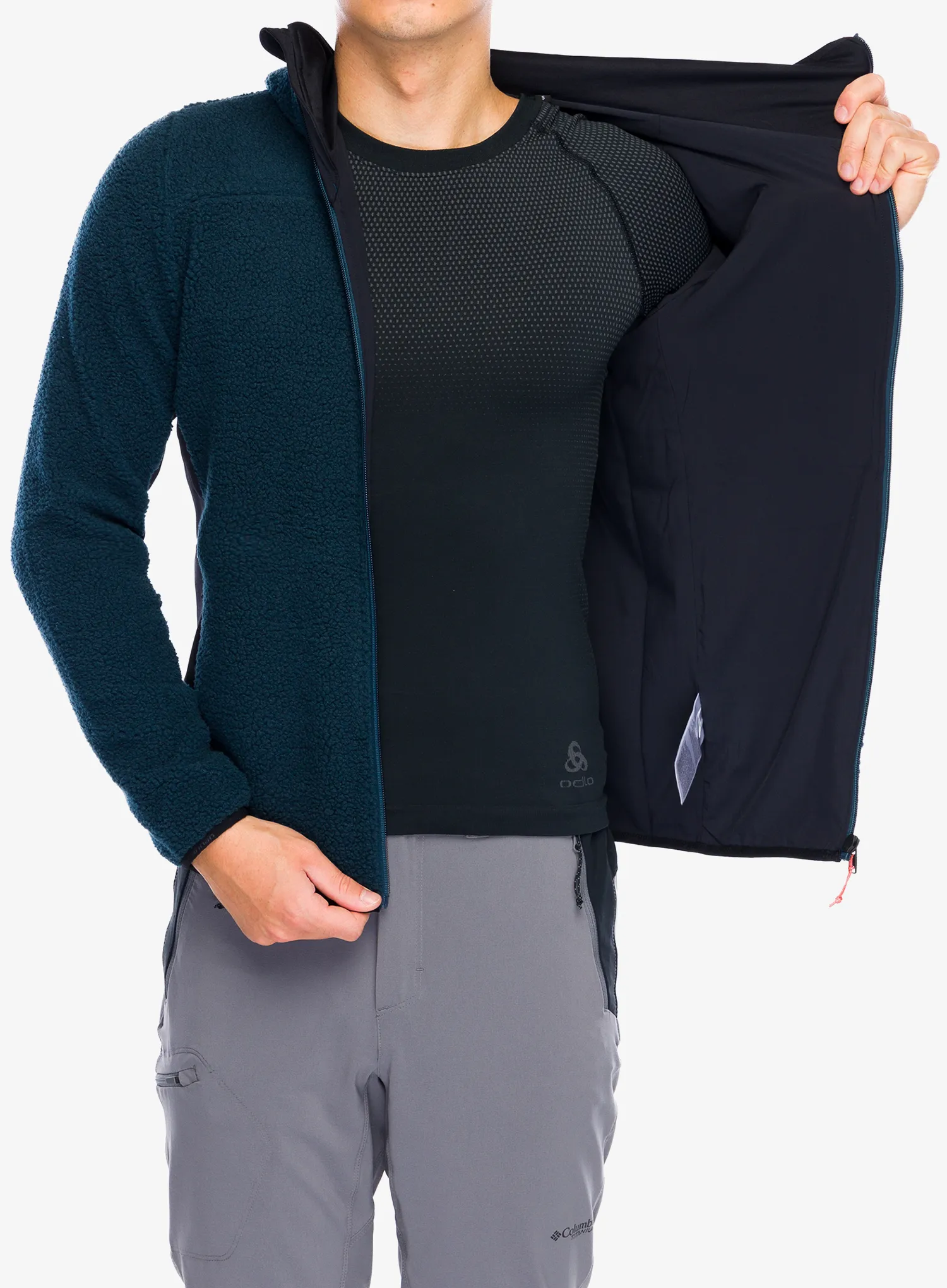 Flis Hannah Kodiak Hoody - stratified sea/anthracite