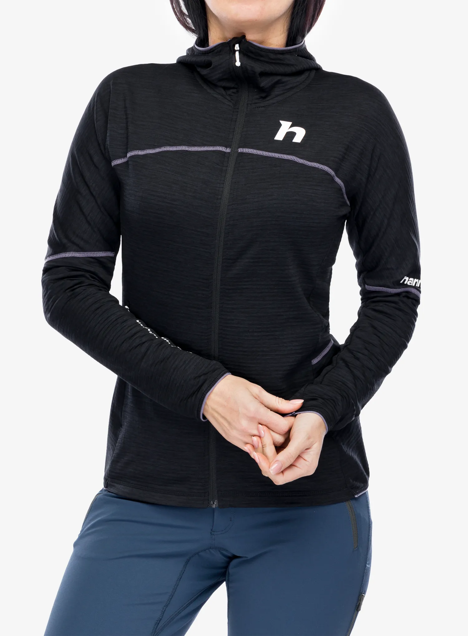 Ženska jopa s kapuco Hannah Meda Hoody - anthracite mel