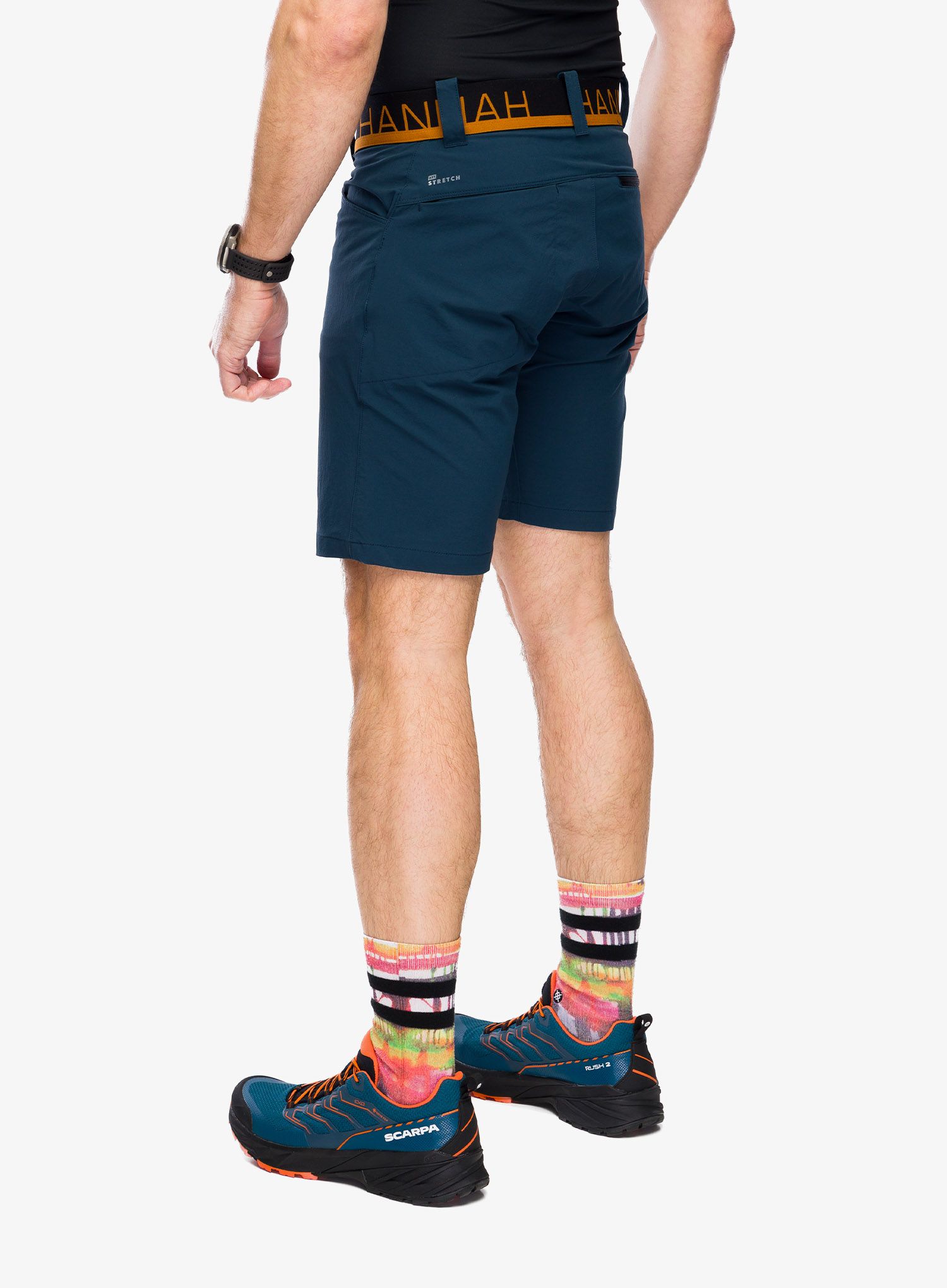 Pohodniške kratke hlače Hannah Nairi II - midnight navy/orange