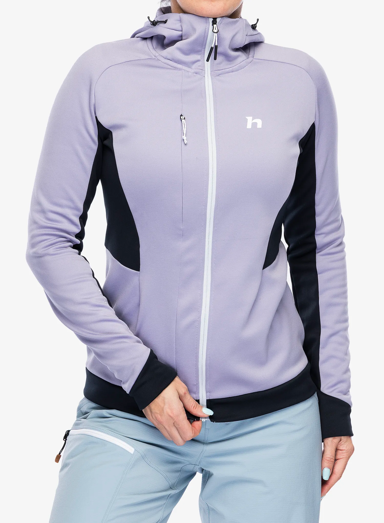 Ženski flis Hannah Nela Hoody - lavender aura/anthracite