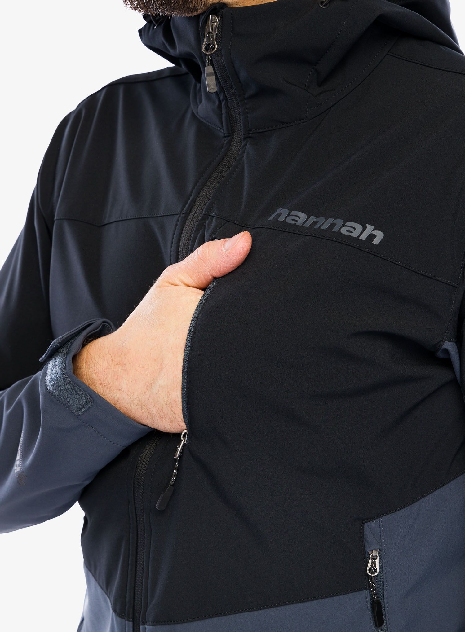 Softshell jakna Hannah Shelton Lite - anthracite/india ink