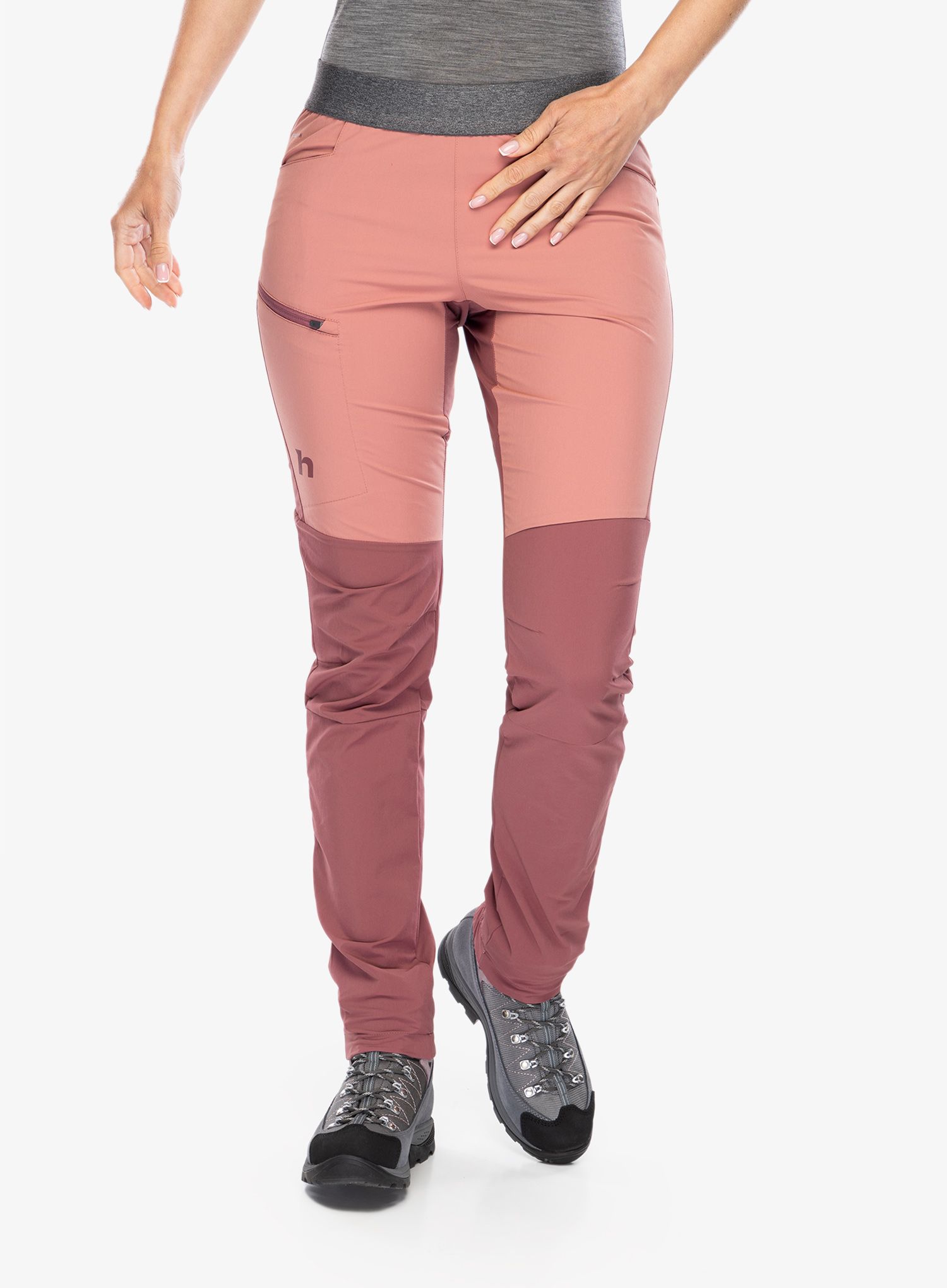 Ženske softshell hlače Hannah Torrent - roan rouge/canyon rose