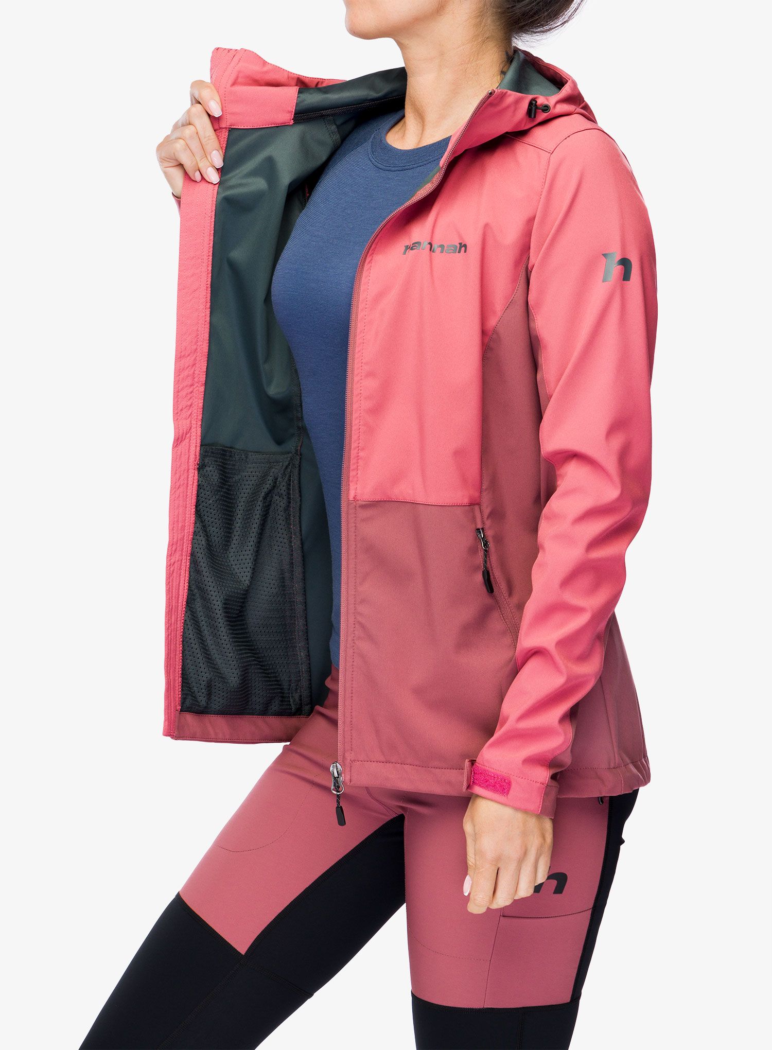 Ženska softshell jakna Hannah Zury Lite - baroque rose/roan rouge