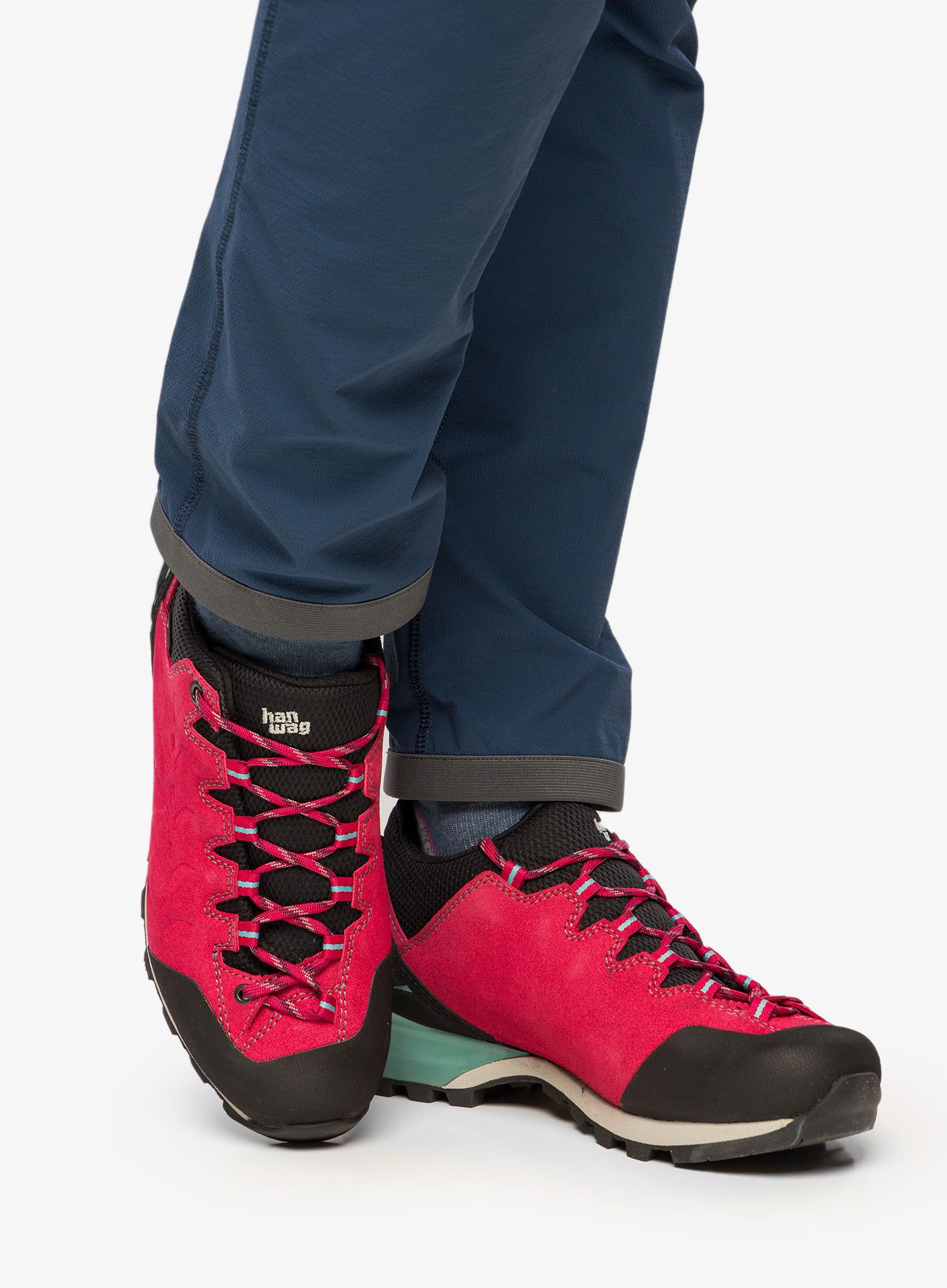 Ženski pristopni čevlji Hanwag Makra Pro Low Lady GTX - pink/mint