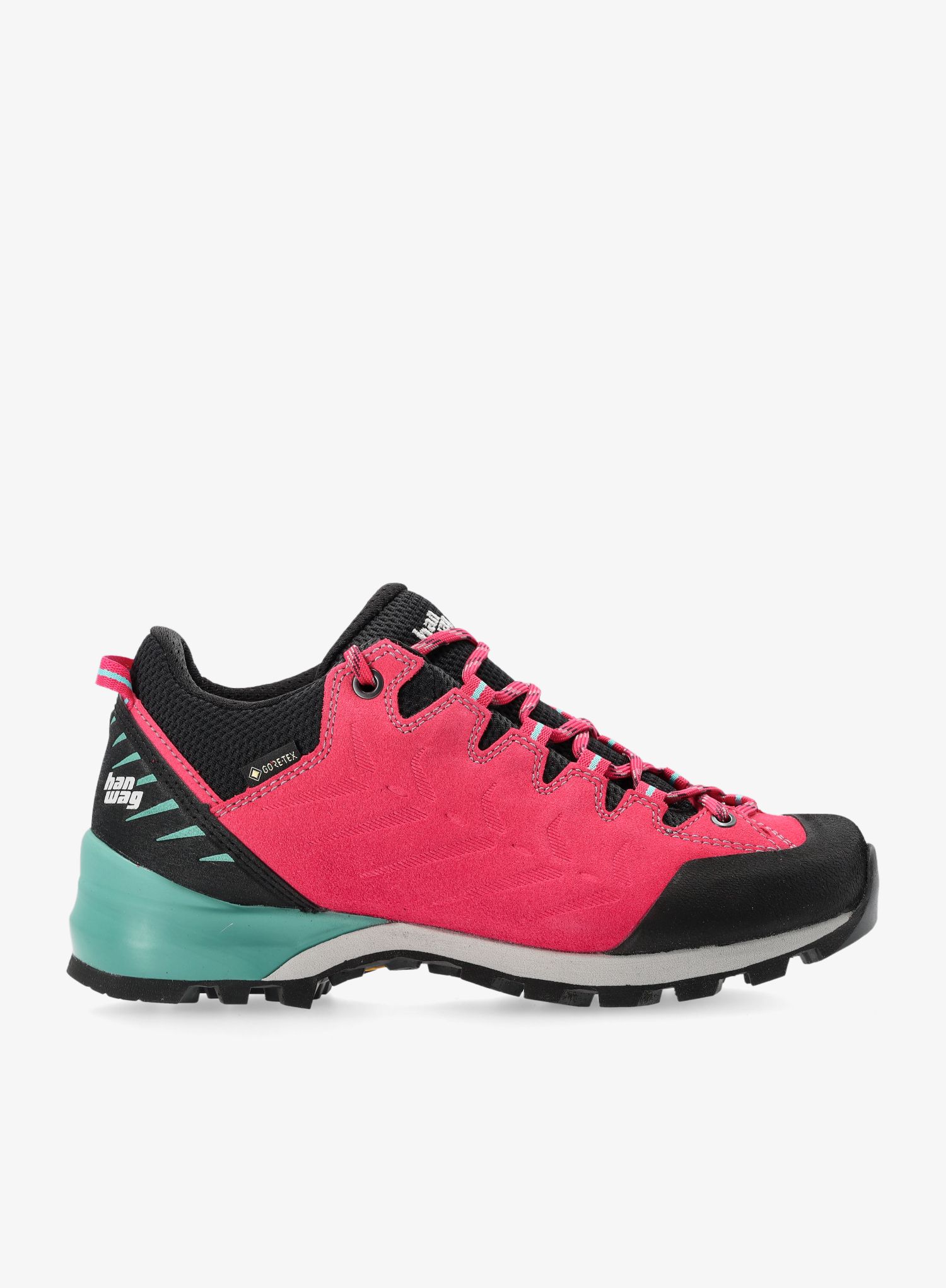 Ženski pristopni čevlji Hanwag Makra Pro Low Lady GTX - pink/mint