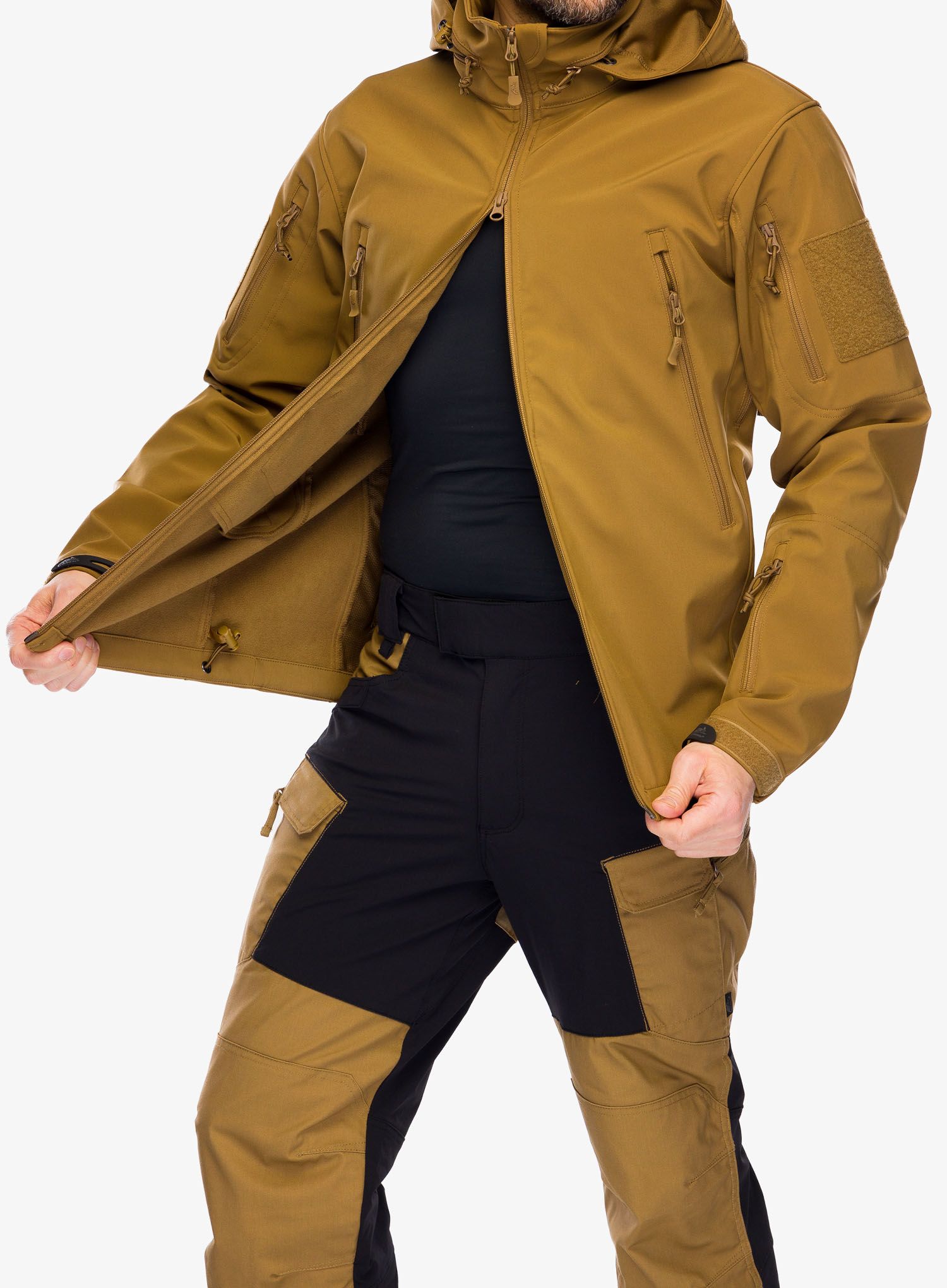 Taktična jakna Helikon-Tex Gunfighter Jacket Shark Skin Windblocker - coyote