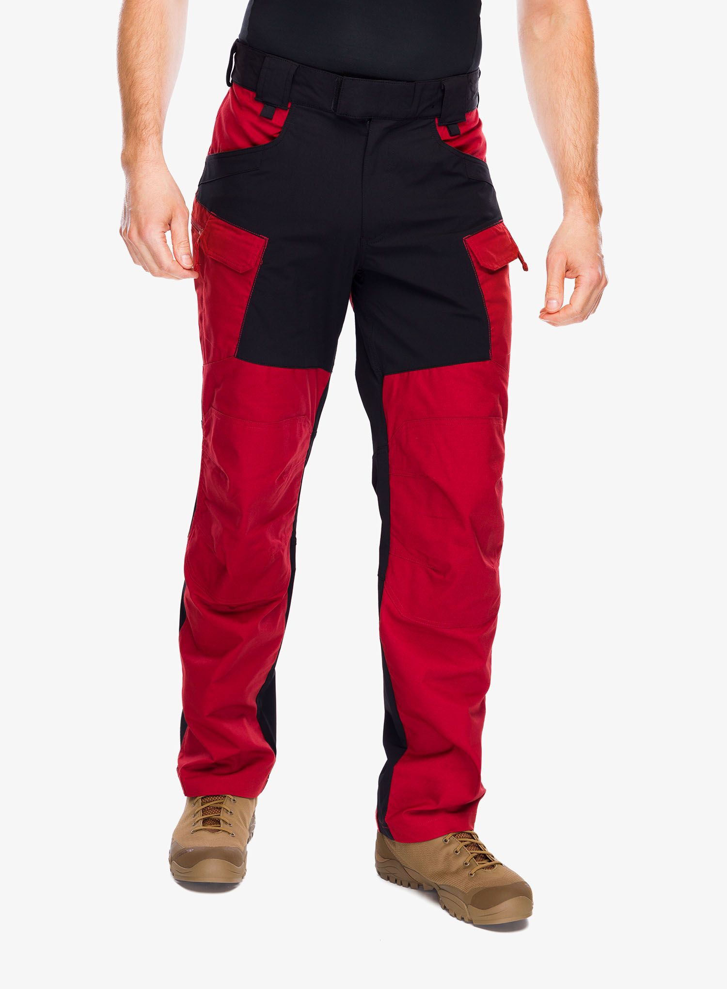 Hlače Helikon-Tex Hybrid Outback Pants - DuraCanvas - crimson sky/black