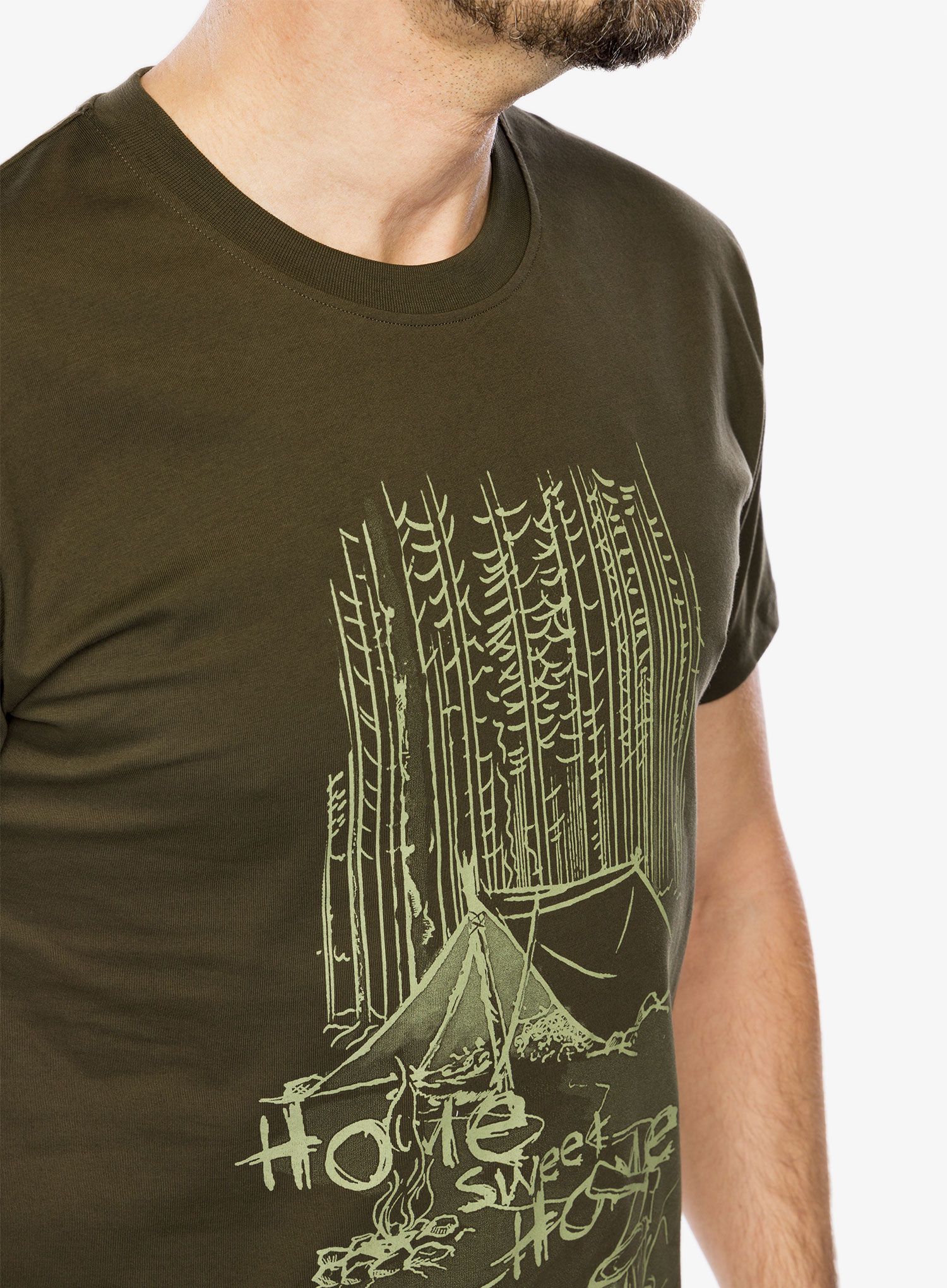 Bombažna majica Helikon-Tex T-Shirt Home Sweet Home - taiga green