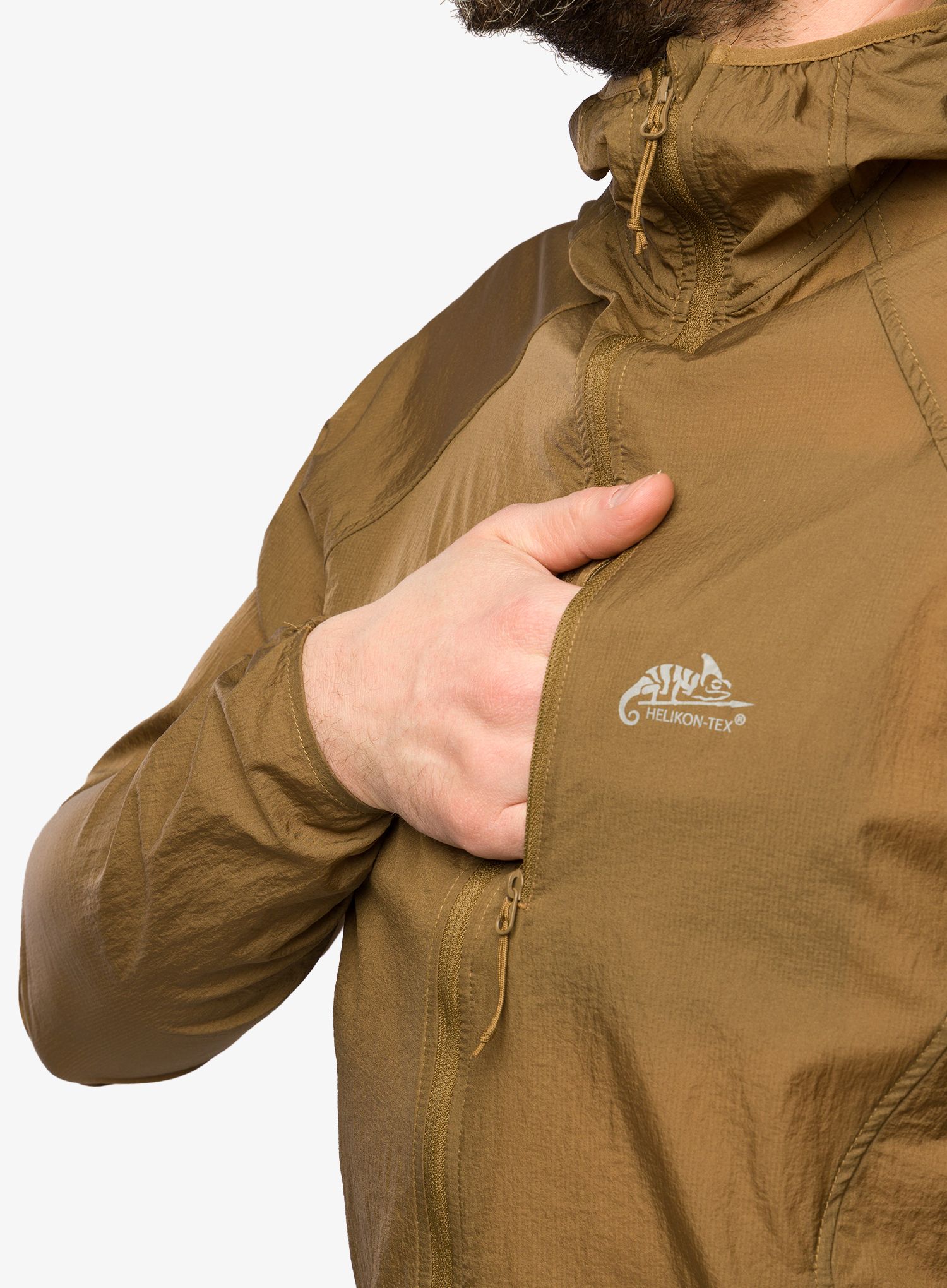 Vetrovka Helikon-Tex Tramontane Wind Jacket WindPack - coyote