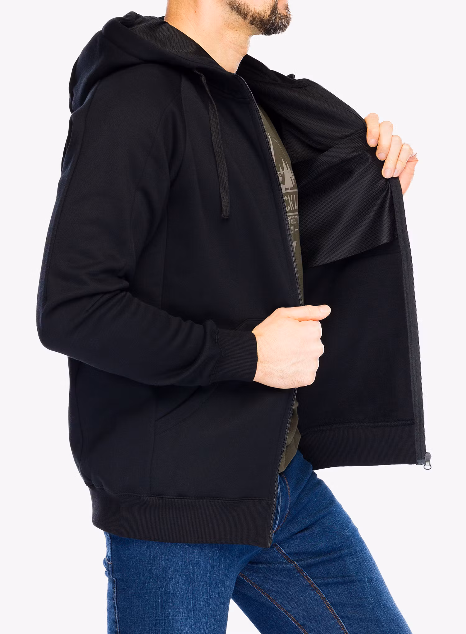 Taktična jopica Helikon-Tex Urban Tactical Hoodie Lite Full Zip - black