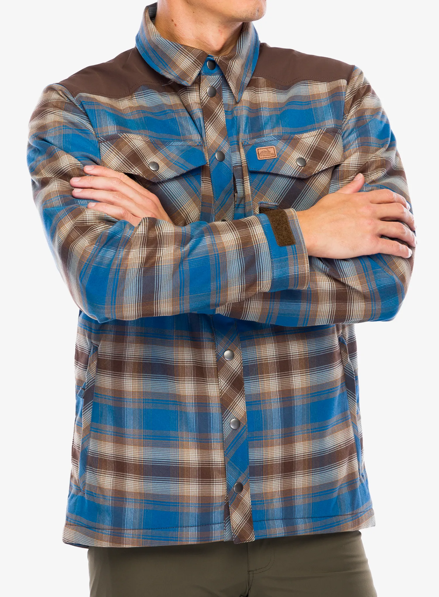 Izolirana majica Helikon-Tex Winter Warden Shirt - forest blue plaid