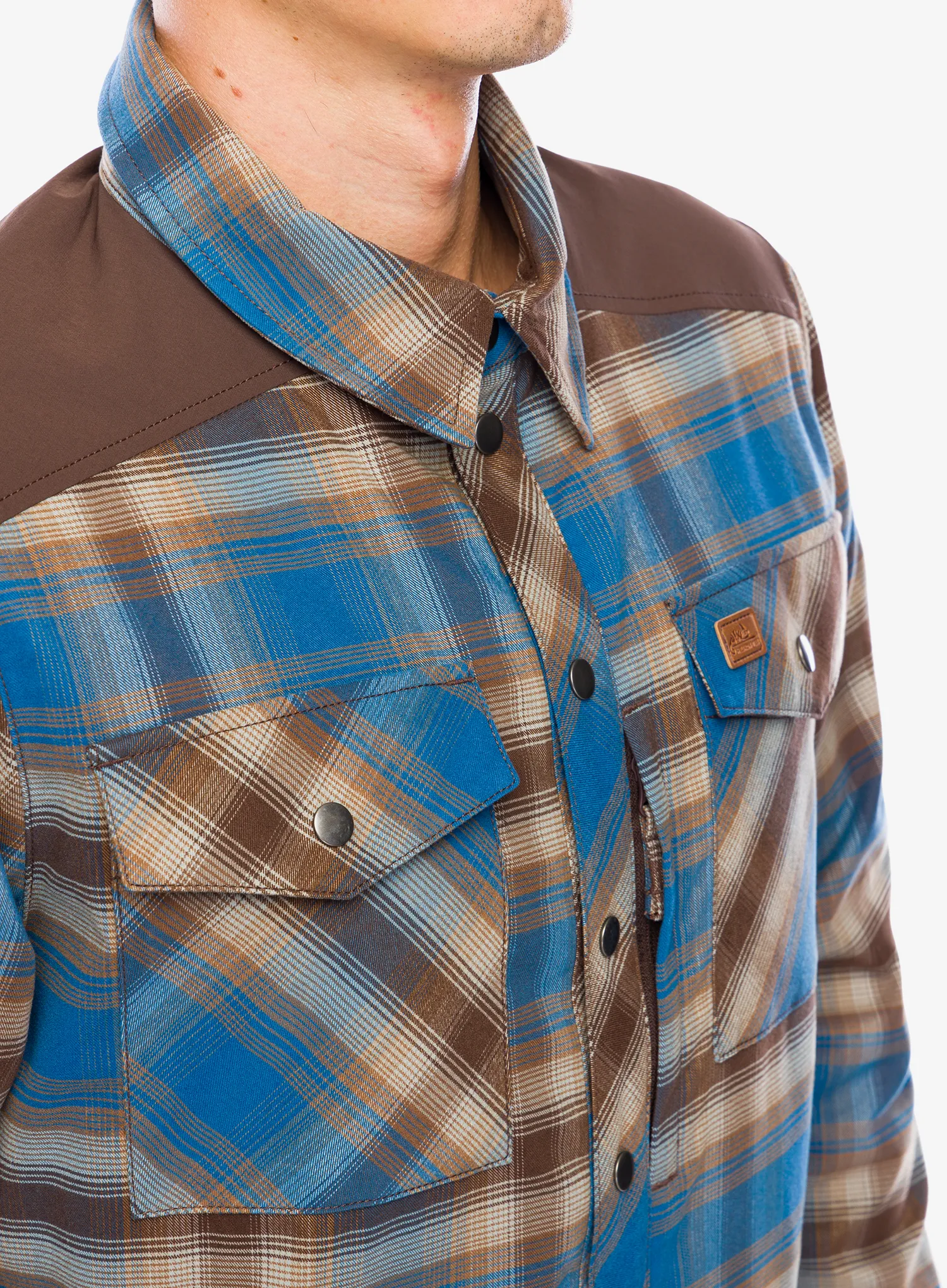 Izolirana majica Helikon-Tex Winter Warden Shirt - forest blue plaid