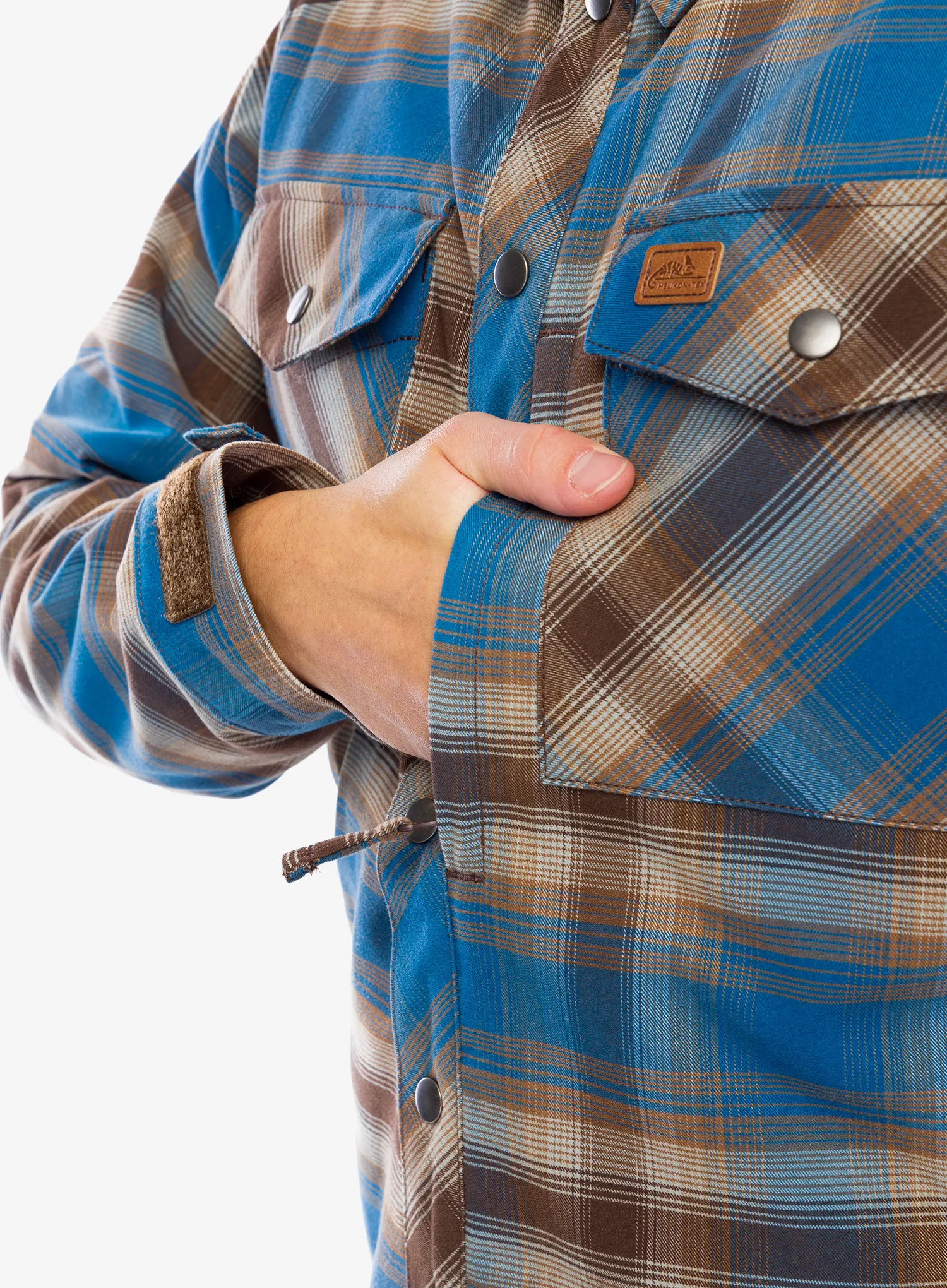 Izolirana majica Helikon-Tex Winter Warden Shirt - forest blue plaid