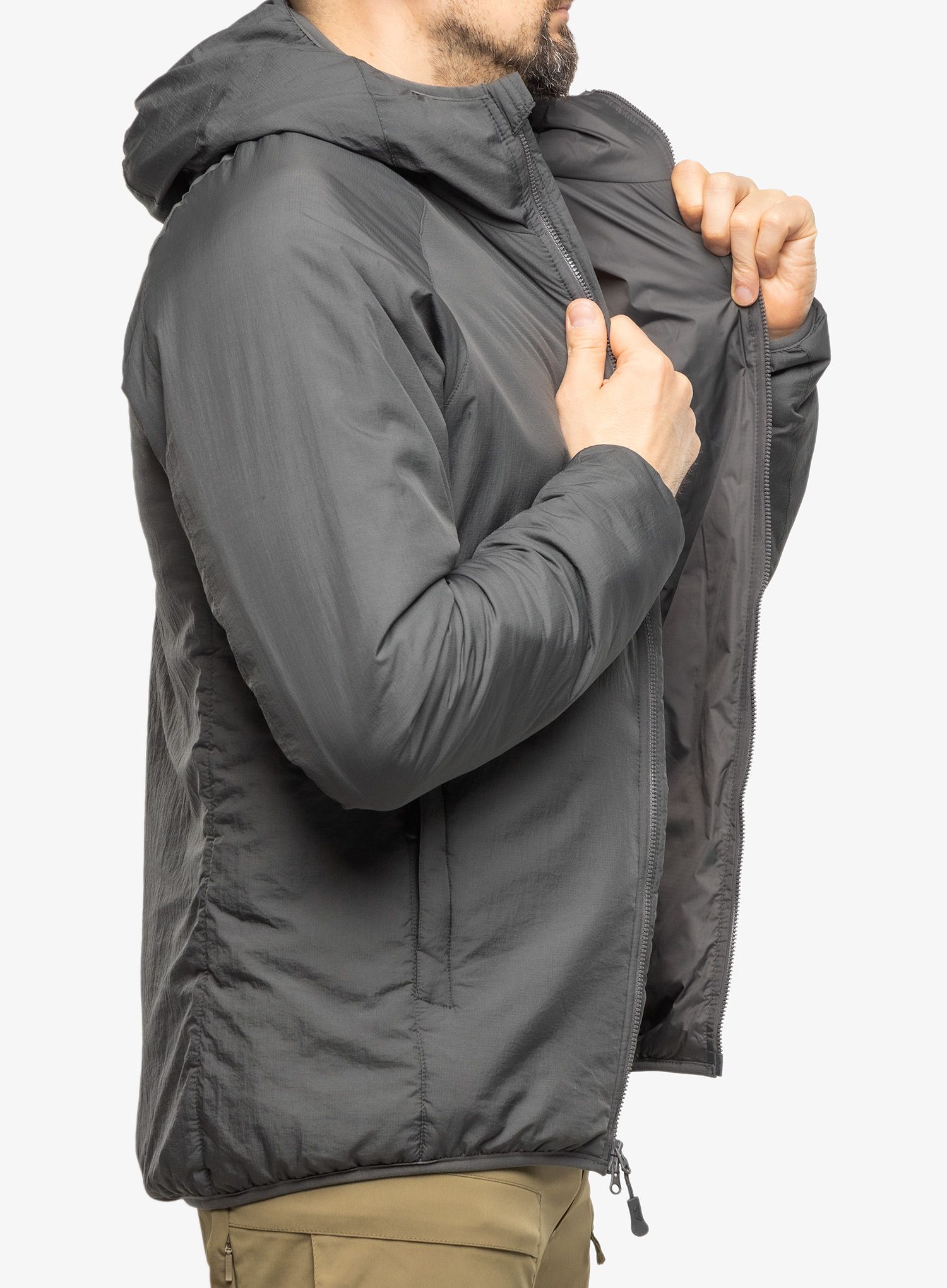 Moška jakna Helikon-Tex Wolfhound Hoodie - Climashield Apex 67g - grey