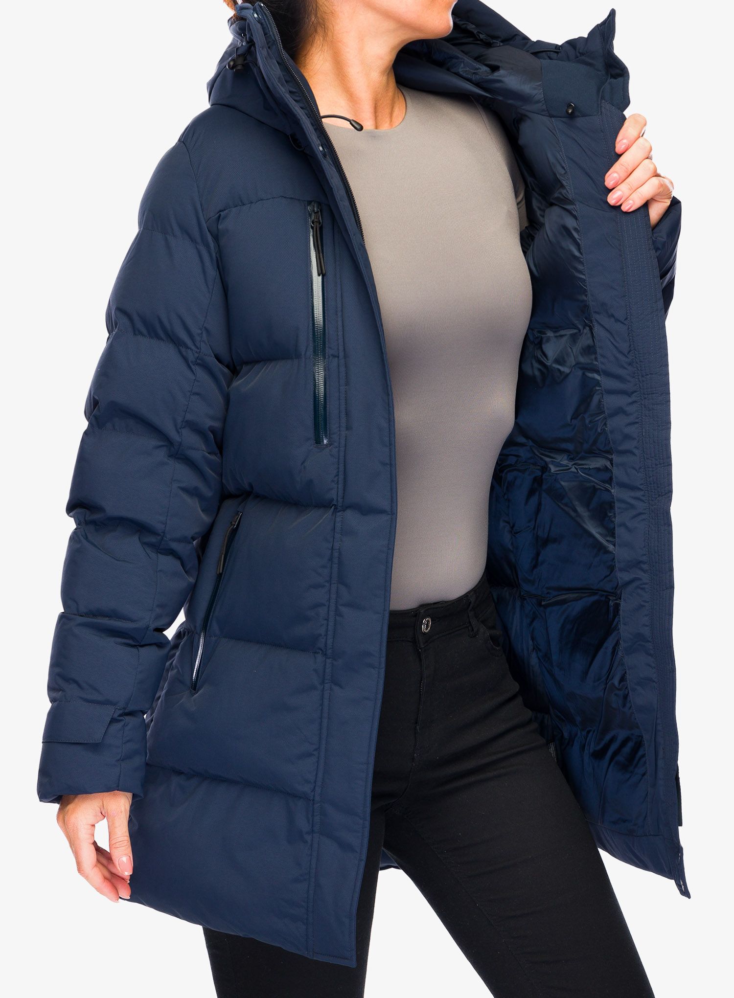Ženski plašč Helly Hansen Adore Puffy Parka - navy