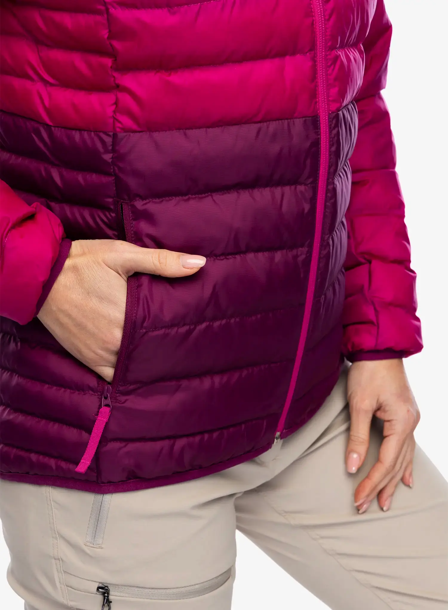 Ženska sintetična jakna Helly Hansen Banff Hooded Insulator - dark magenta/magenta 2.0