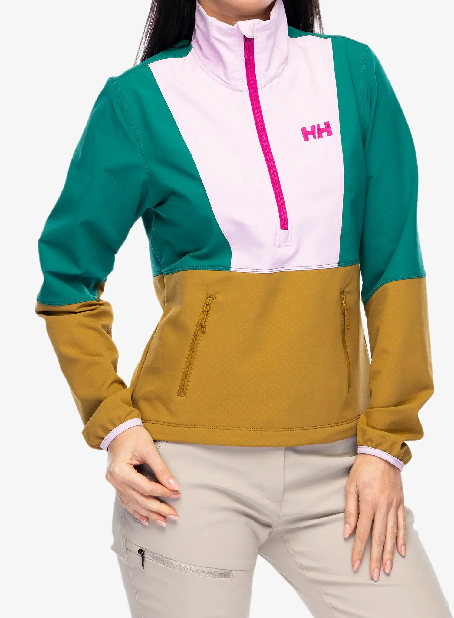 Ženska jakna Helly Hansen Cascade Shield Anorak - lynx/cherry blossom