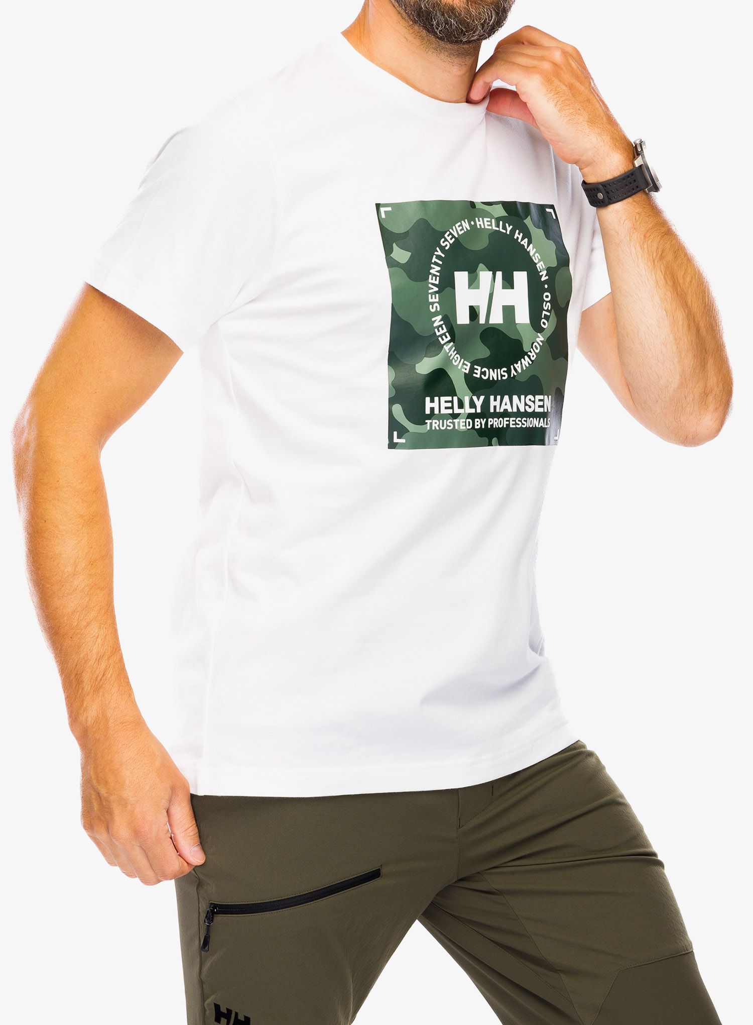Bombažna majica Helly Hansen Core Graphic T-Shirt - white