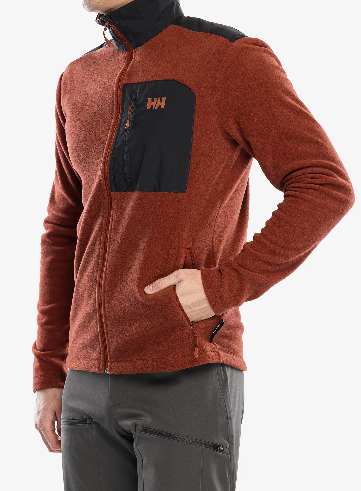 Jopica z zadrgo Helly Hansen Daybreaker Block Jacket - iron oxide