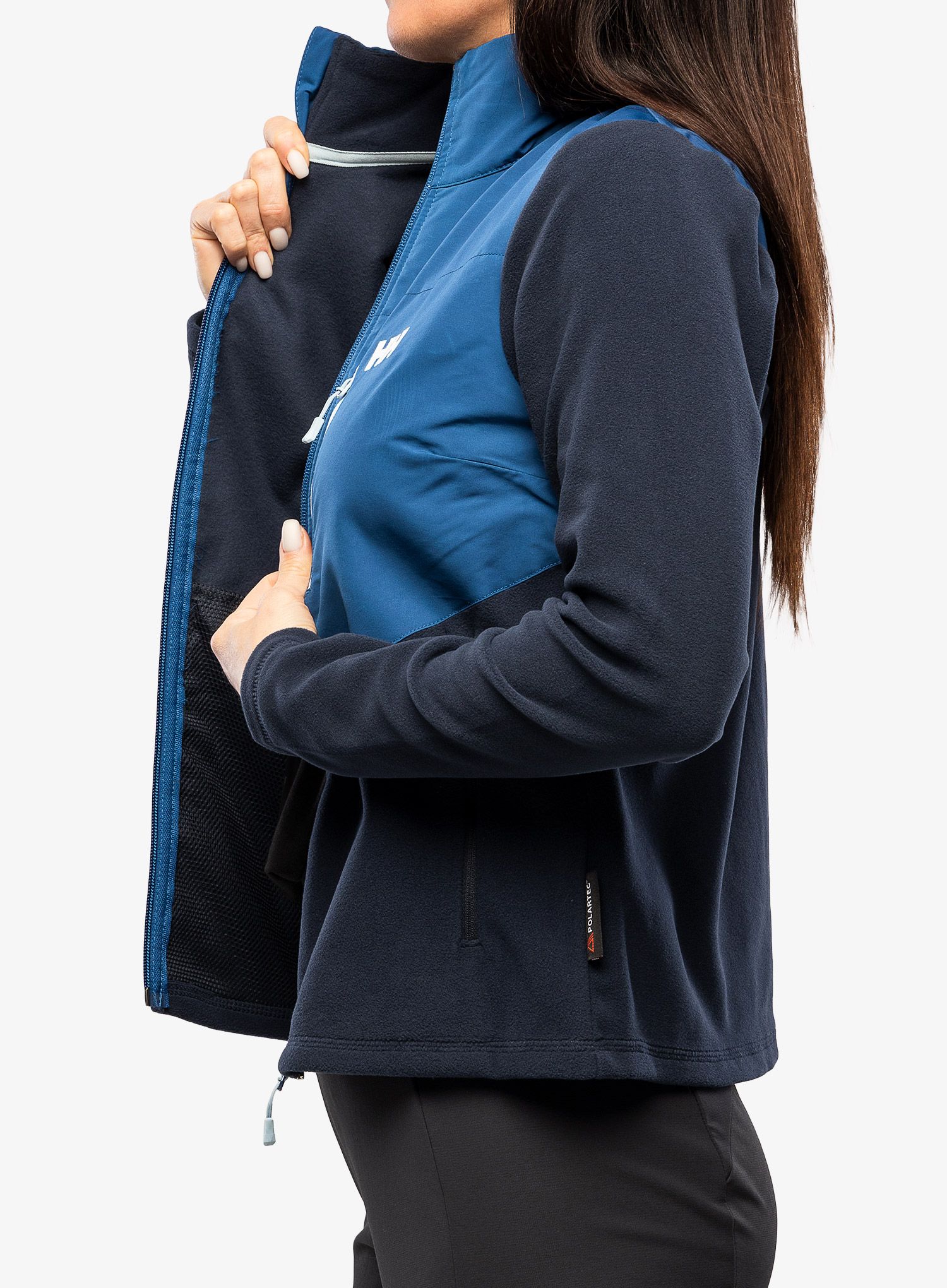 Ženski flis Helly Hansen Daybreaker Block Jacket - navy