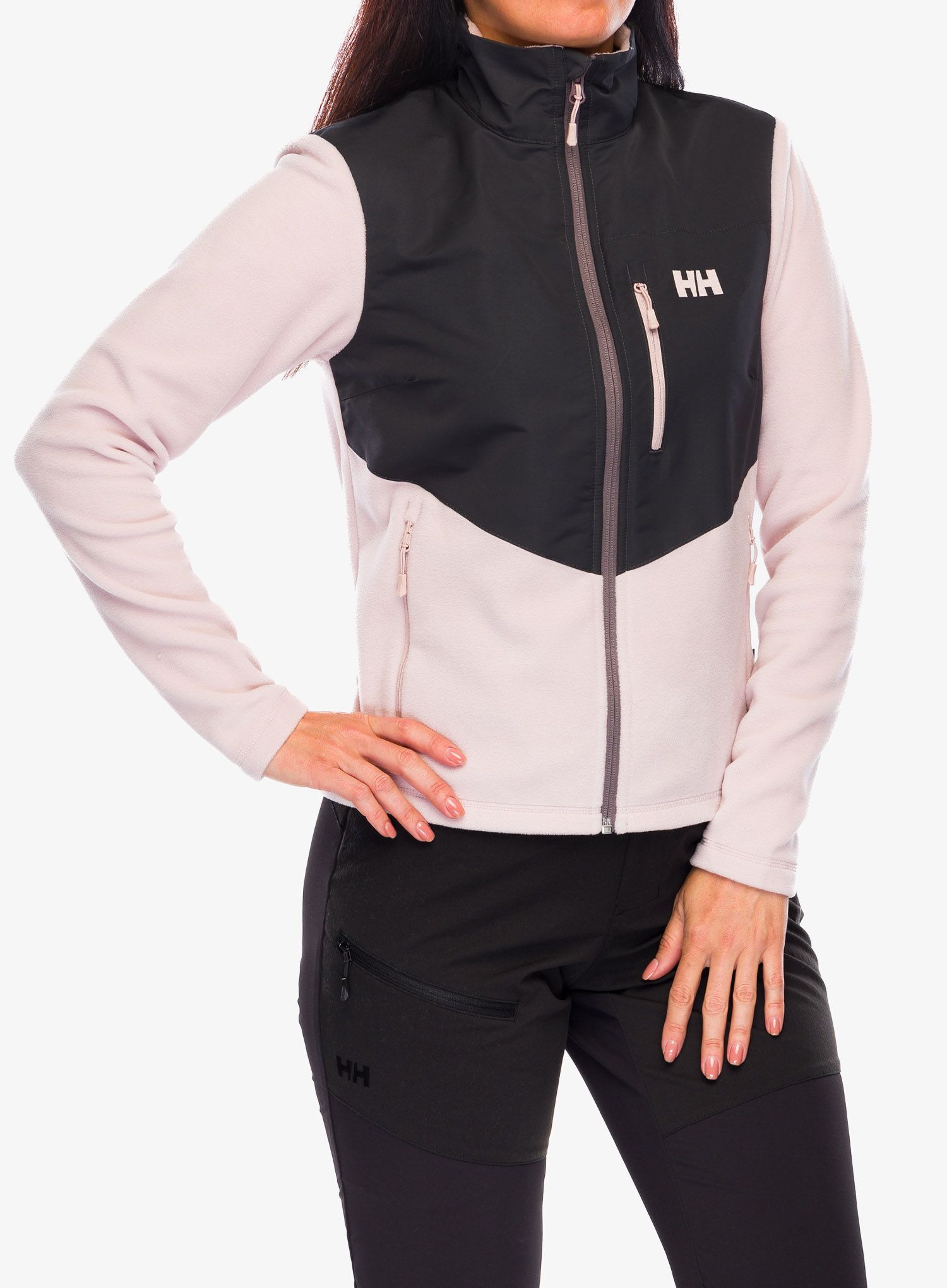 Ženski flis Helly Hansen Daybreaker Block Jacket - pink cloud