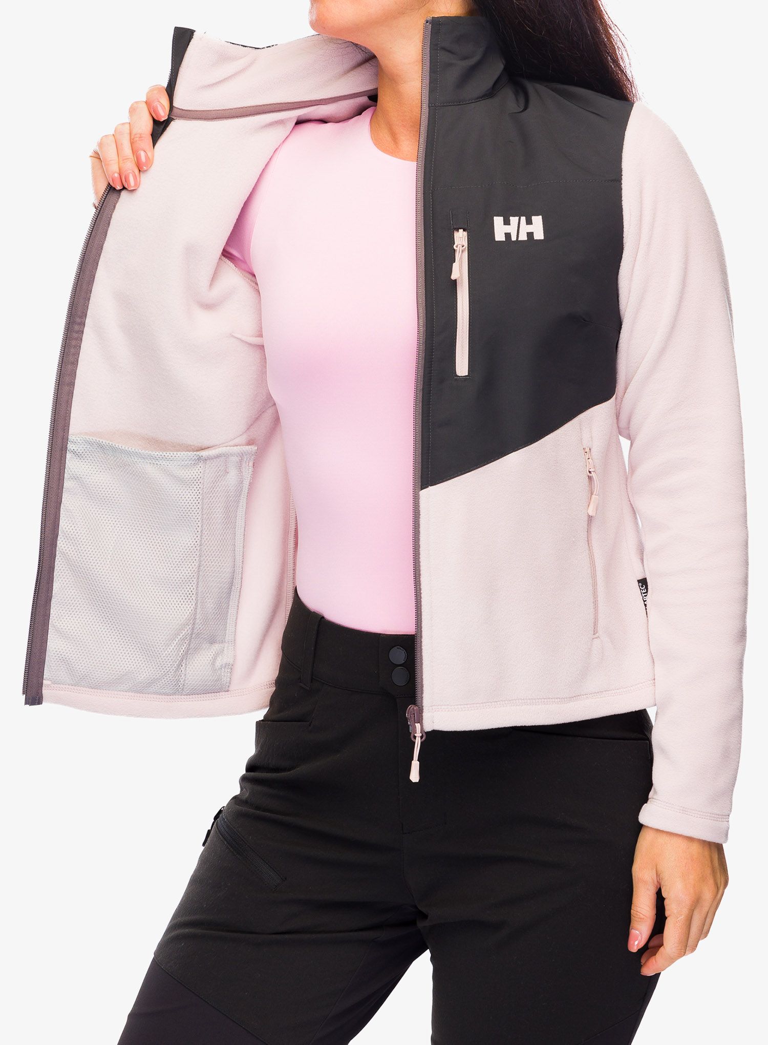 Ženski flis Helly Hansen Daybreaker Block Jacket - pink cloud