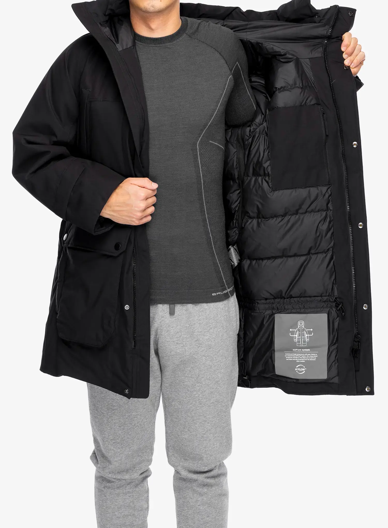 Puhast plašč Helly Hansen Escape Down Flow Parka - black