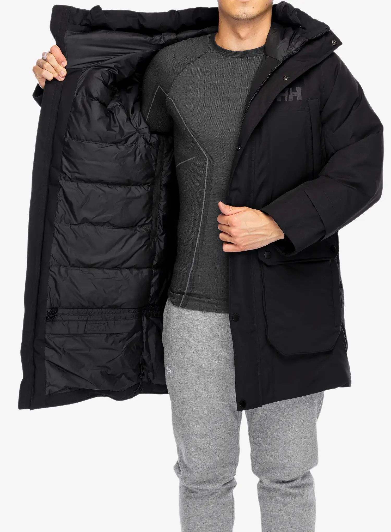 Puhast plašč Helly Hansen Escape Down Flow Parka - black