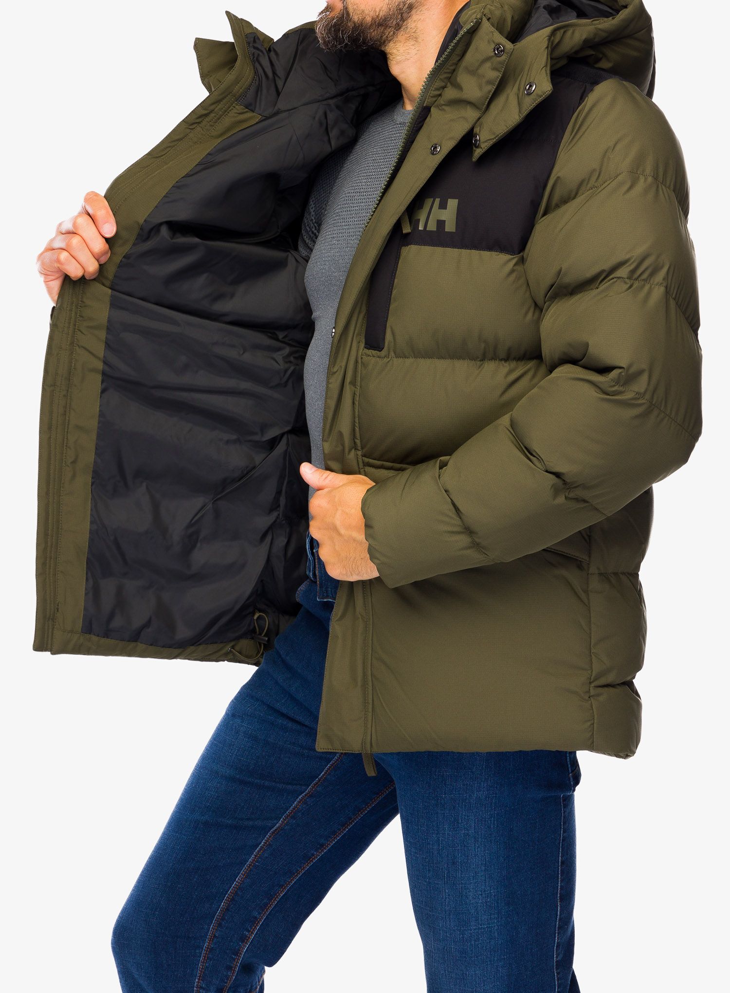 Moška zimska jakna Helly Hansen Explorer Puffy Jacket - utility green/snow