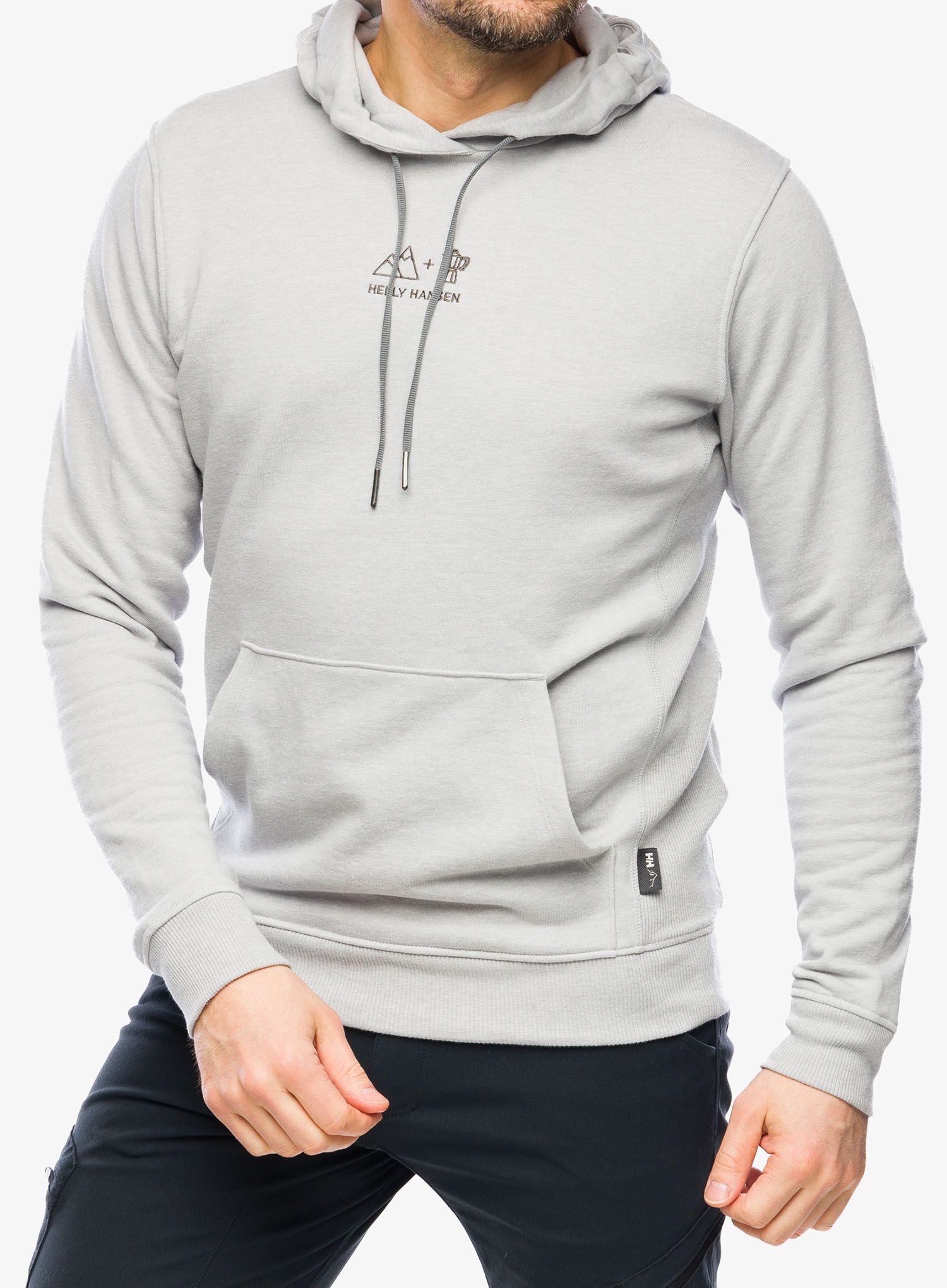 Jopica s kapuco Helly Hansen F2F Organic Cotton Hoodie 2.0 - grey fog melange