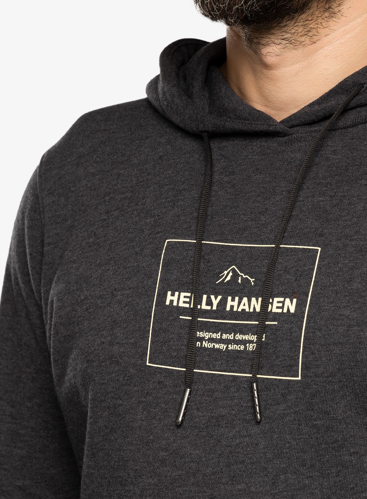 Moška jopica Helly Hansen F2F Organic Cotton Hoodie - ebony melange
