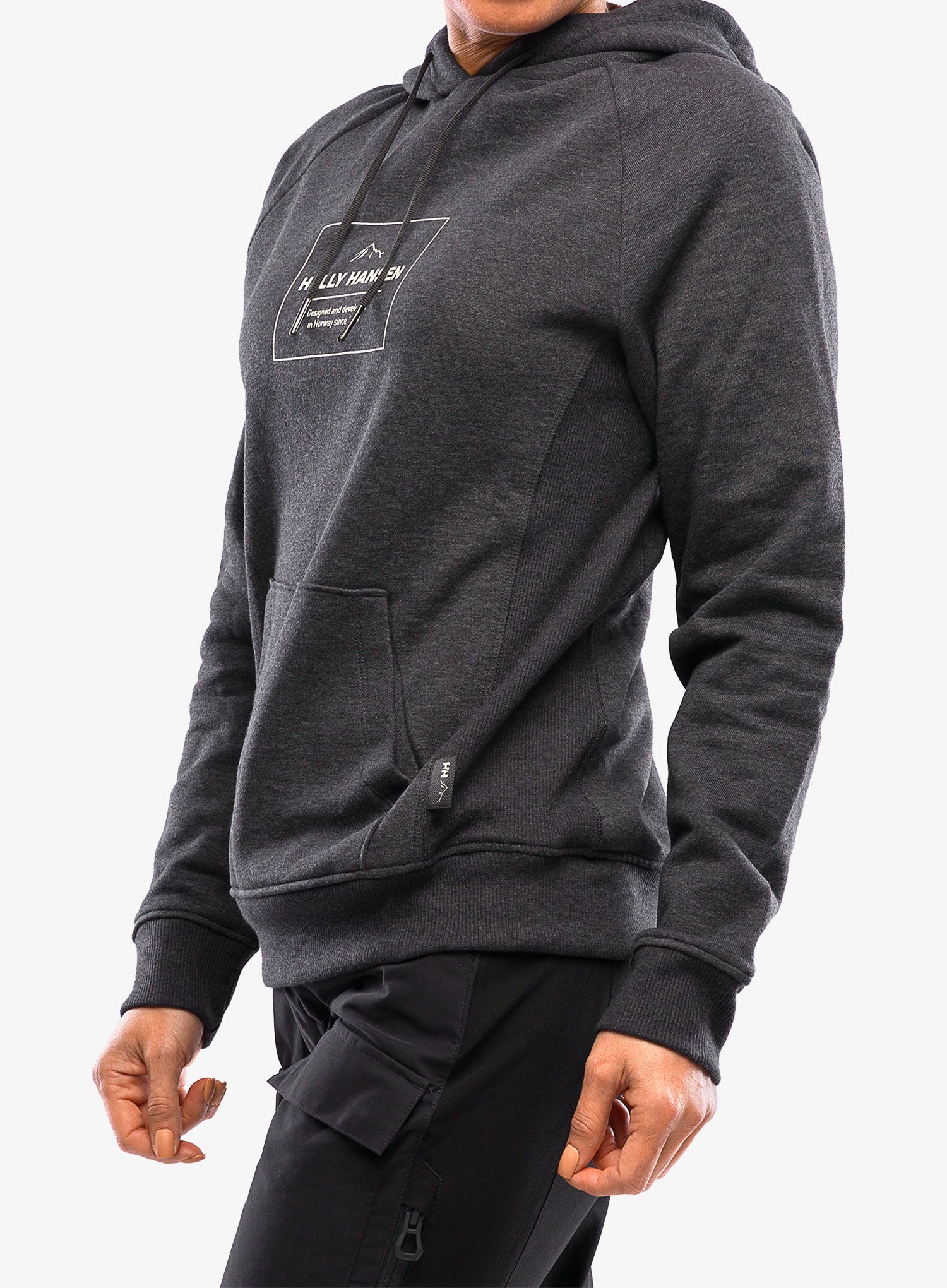 Jopica Helly Hansen F2F Organic Cotton Hoodie - ebony melange