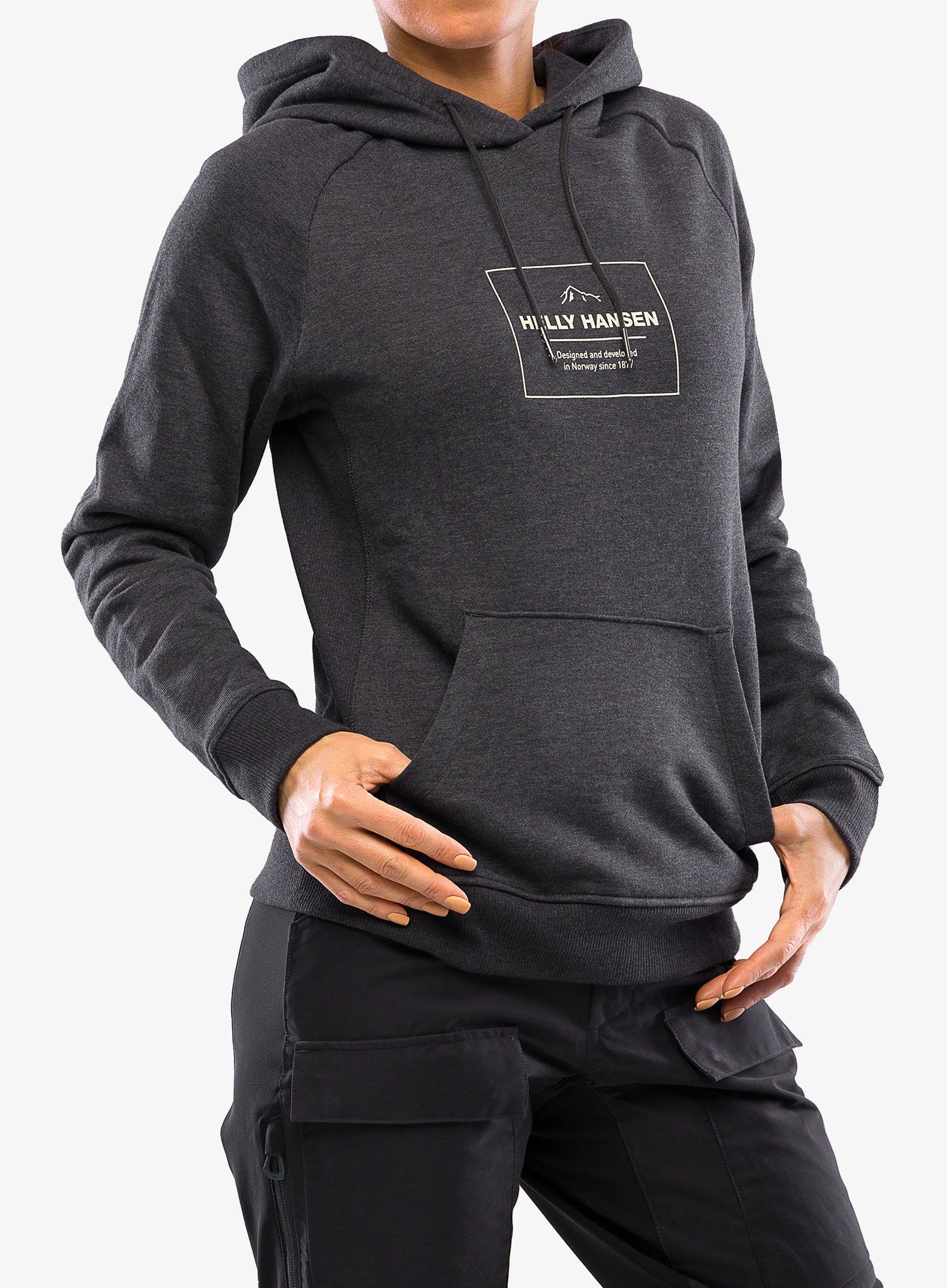 Jopica Helly Hansen F2F Organic Cotton Hoodie - ebony melange